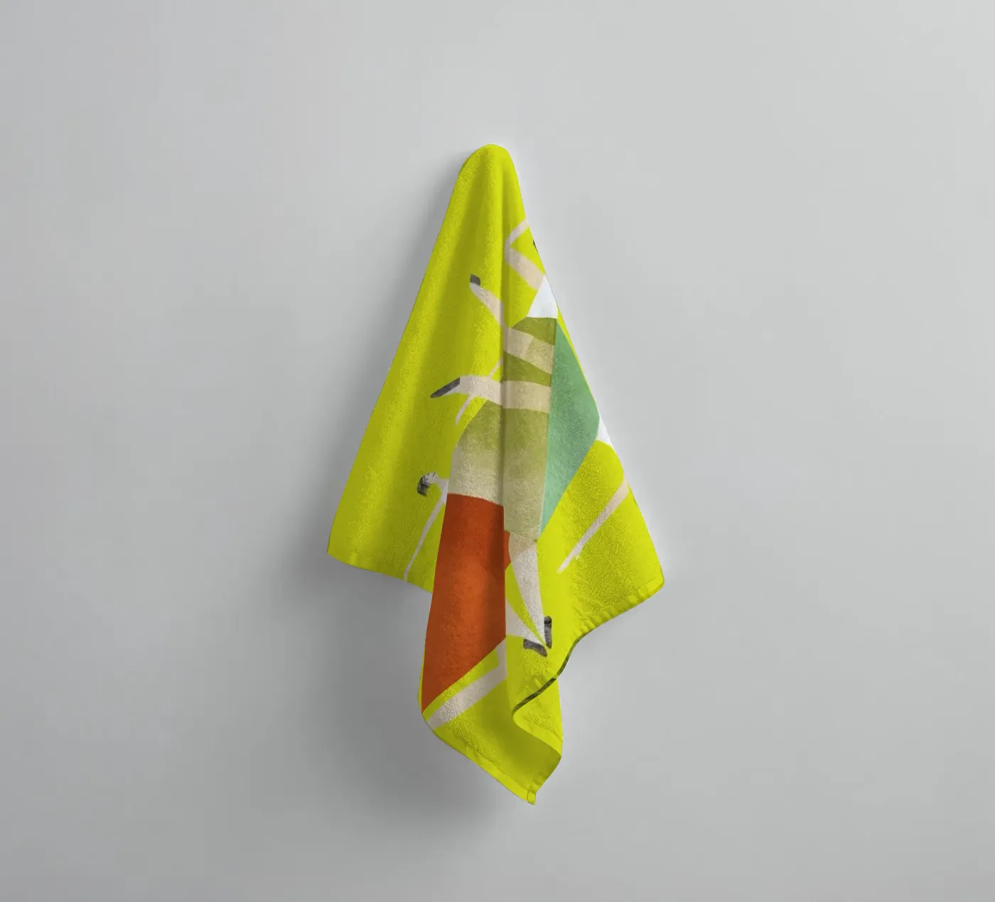 Dancing Yellow badhanddoek van Monika Aichele