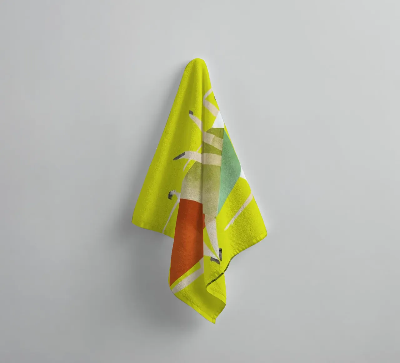 Dancing Yellow badhanddoek van Monika Aichele