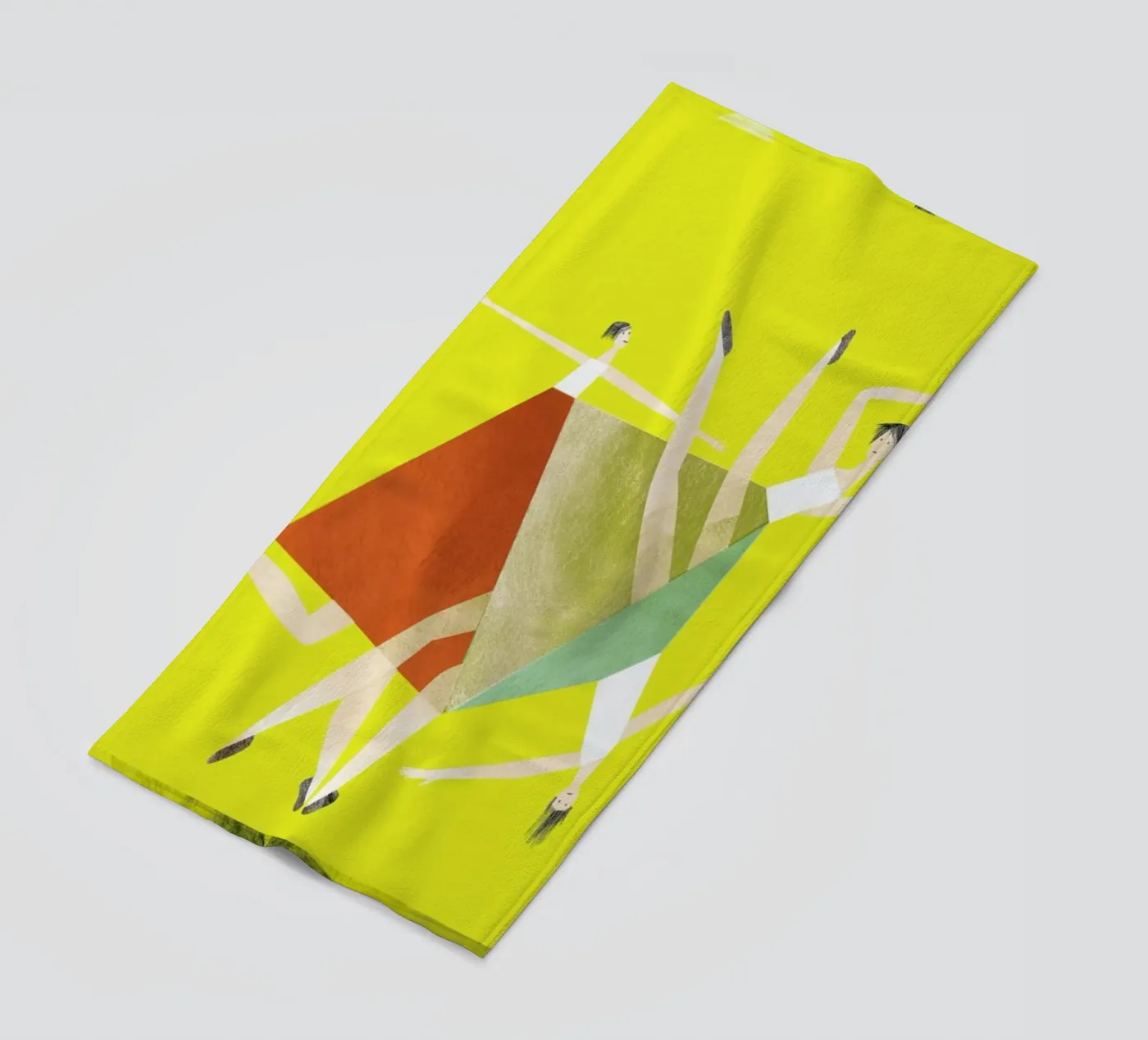Dancing Yellow Strandtuch von Monika Aichele