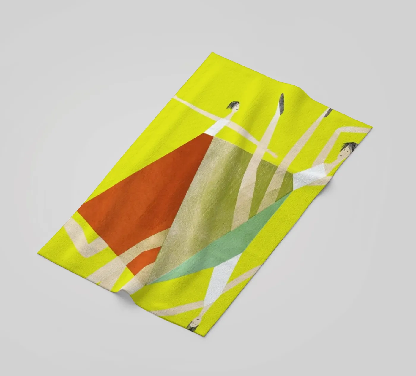 Dancing Yellow Strandtuch von Monika Aichele