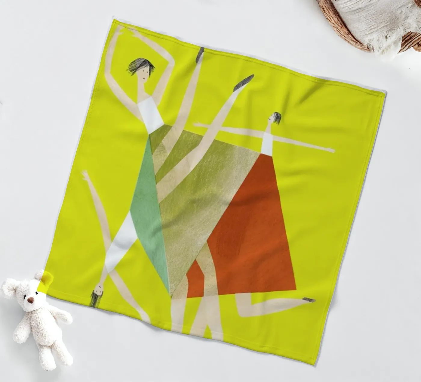 Dancing Yellow Fleecedecke von Monika Aichele