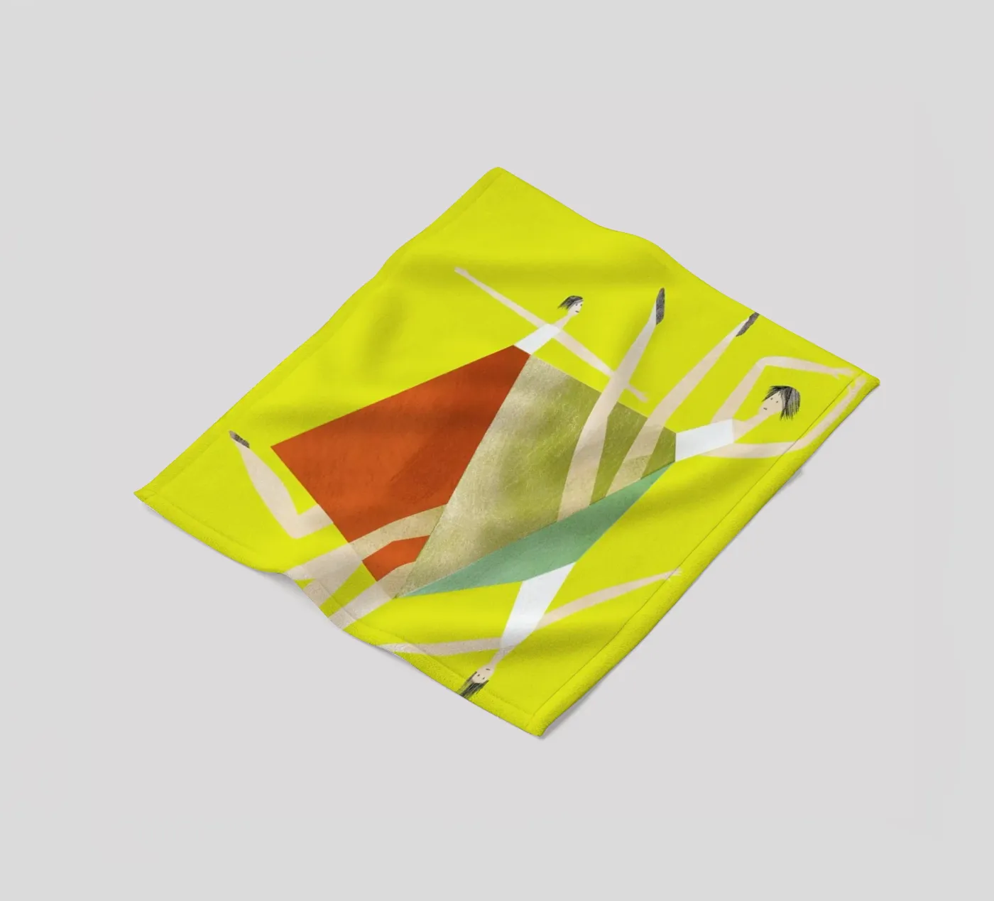 Dancing Yellow Fleecedecke von Monika Aichele