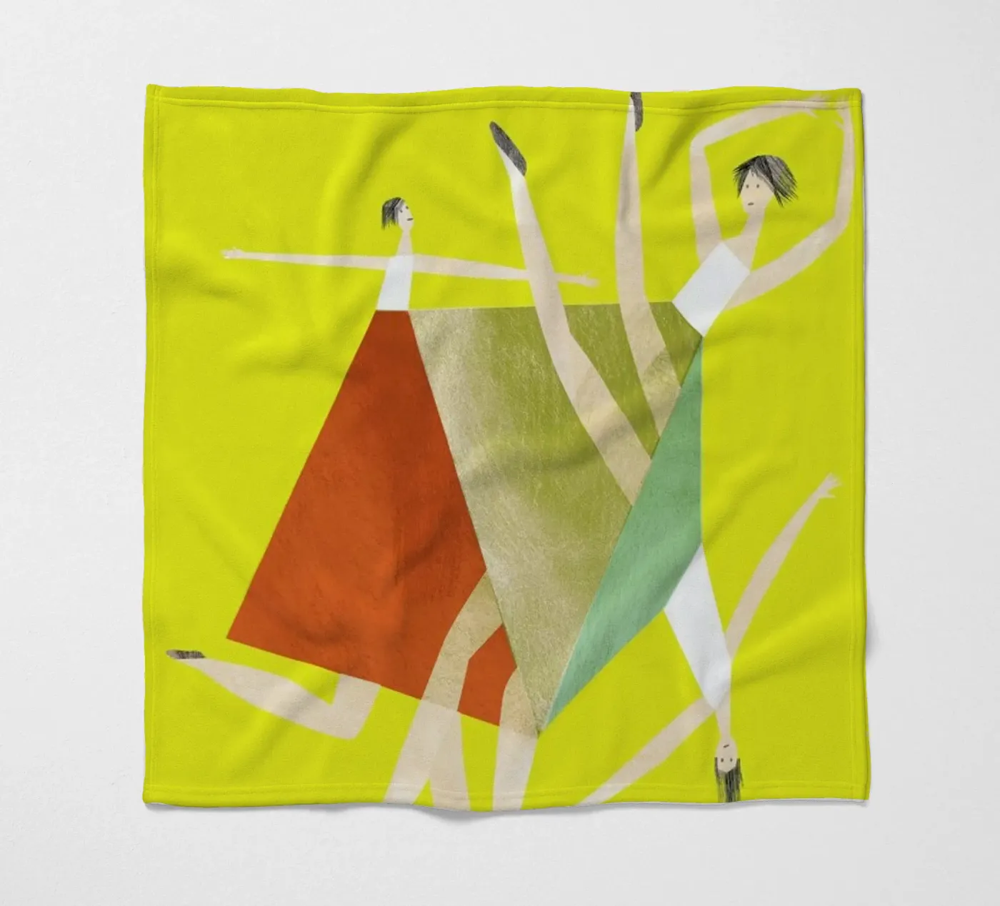Dancing Yellow Fleecedecke von Monika Aichele