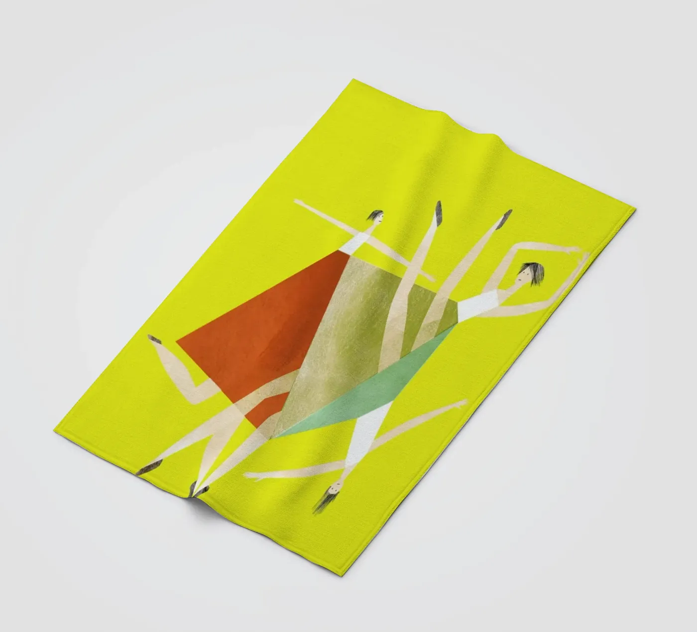 Dancing Yellow fleecedeken van Monika Aichele