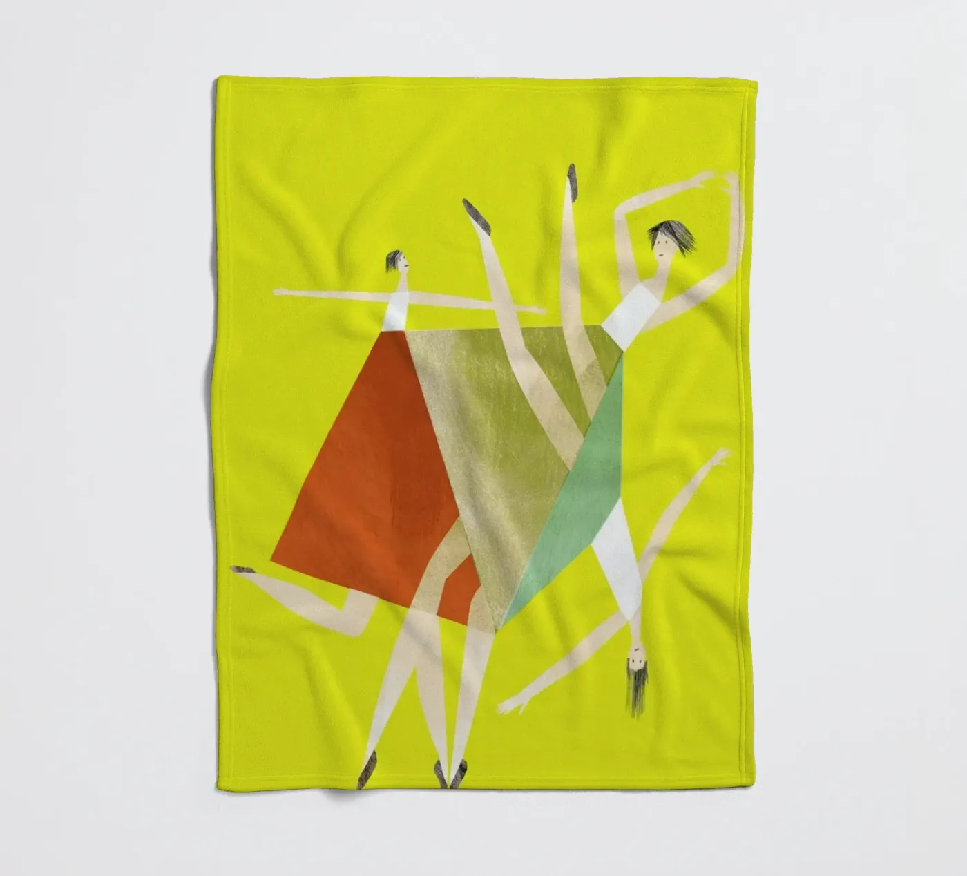 Dancing Yellow fleecedeken van Monika Aichele
