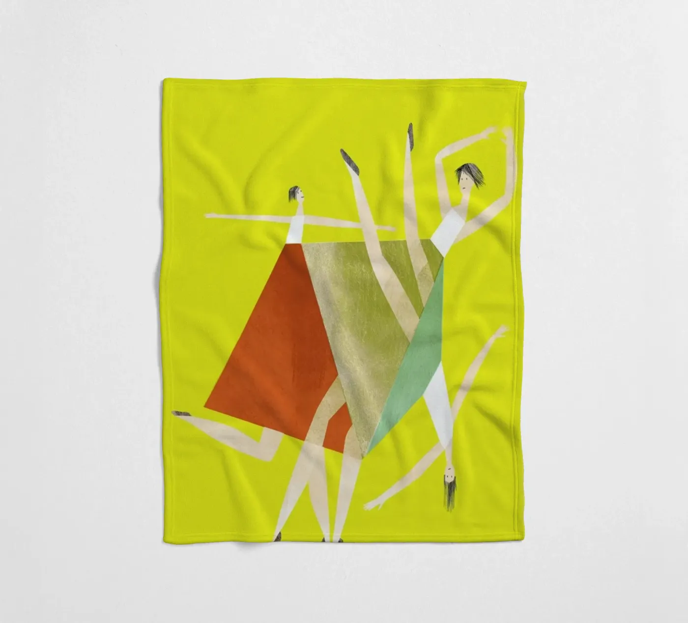 Dancing Yellow fleecedeken van Monika Aichele