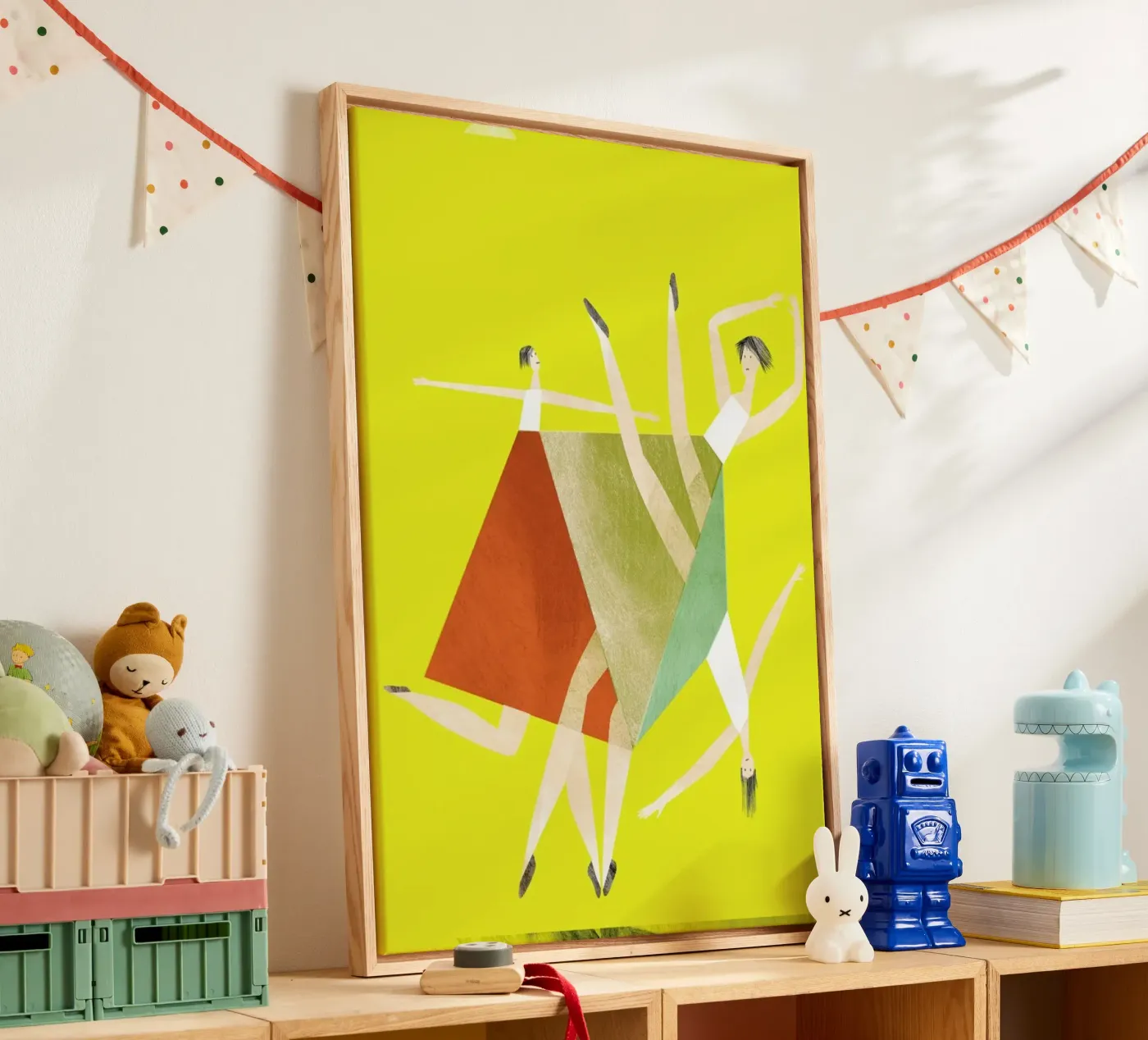 Dancing Yellow canvas by Monika Aichele