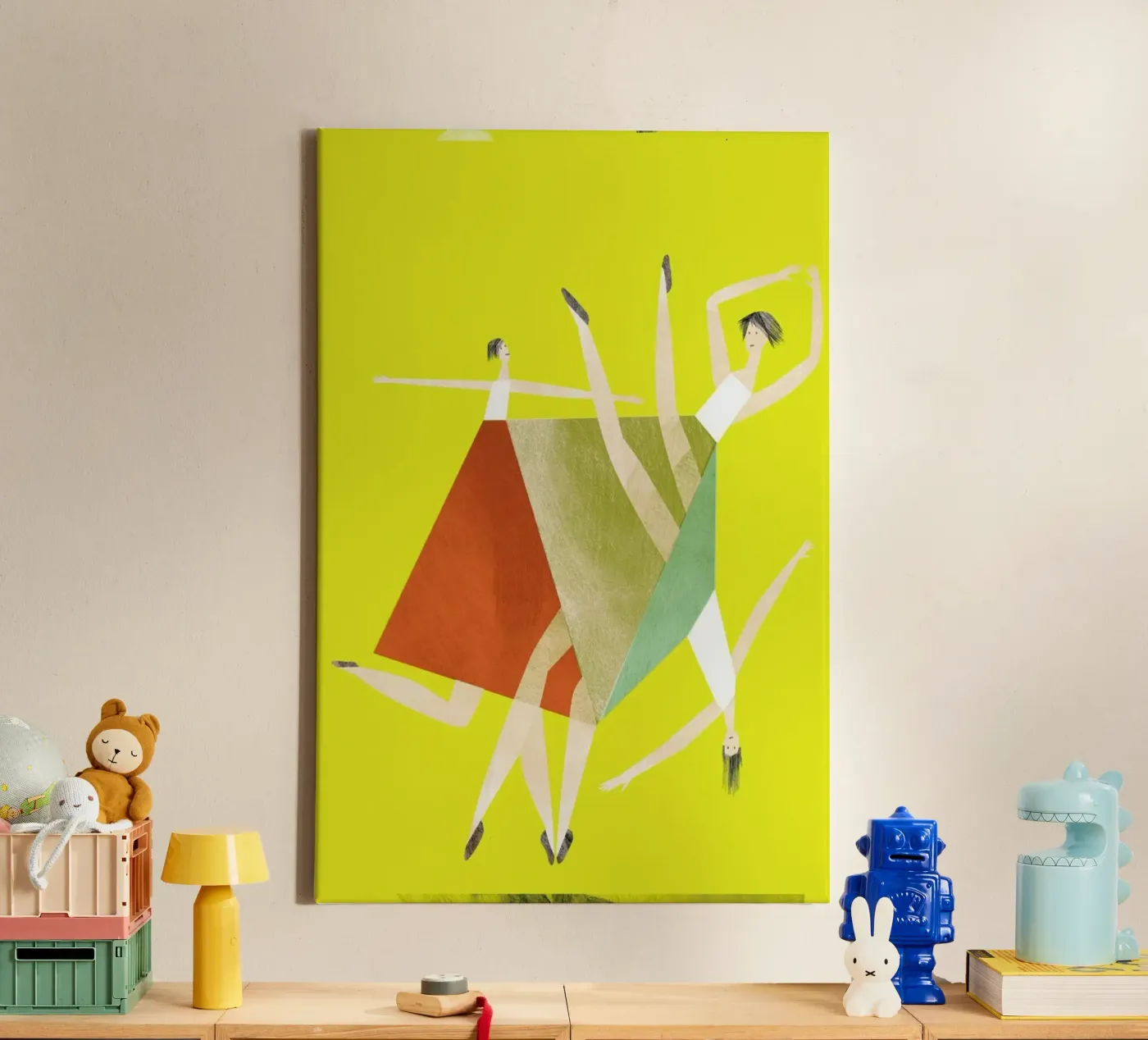 Dancing Yellow canvas by Monika Aichele
