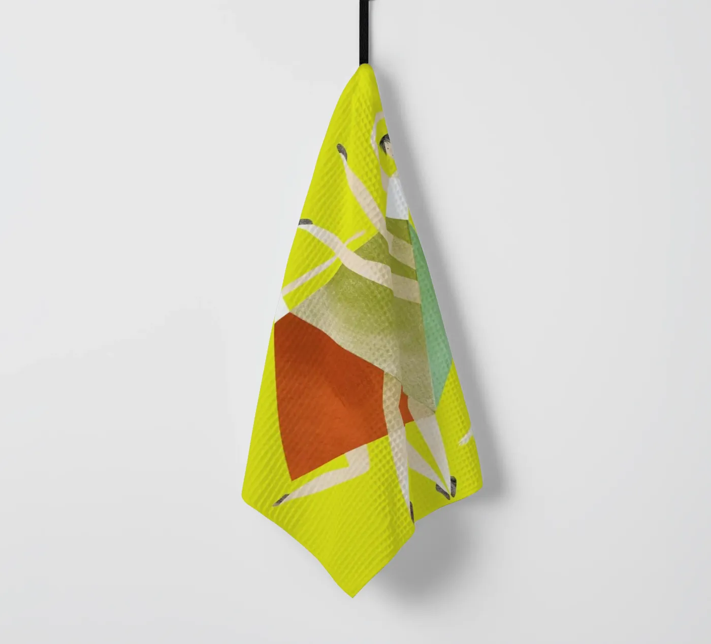 Dancing Yellow theedoek van Monika Aichele