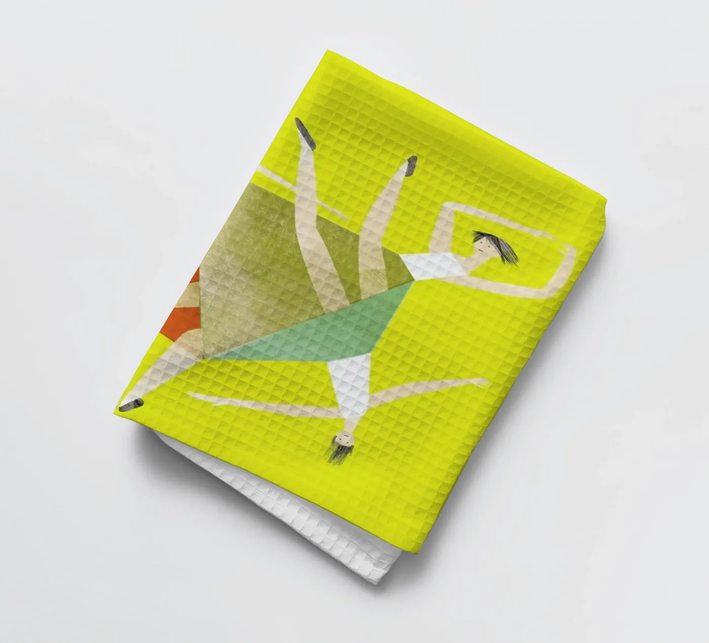 Dancing Yellow theedoek van Monika Aichele