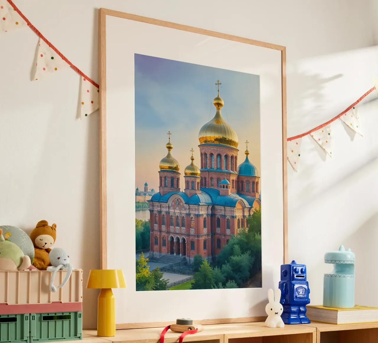 Majestic Golden Domes of Kyiv poster con telaio in plastica da AlbertKlee