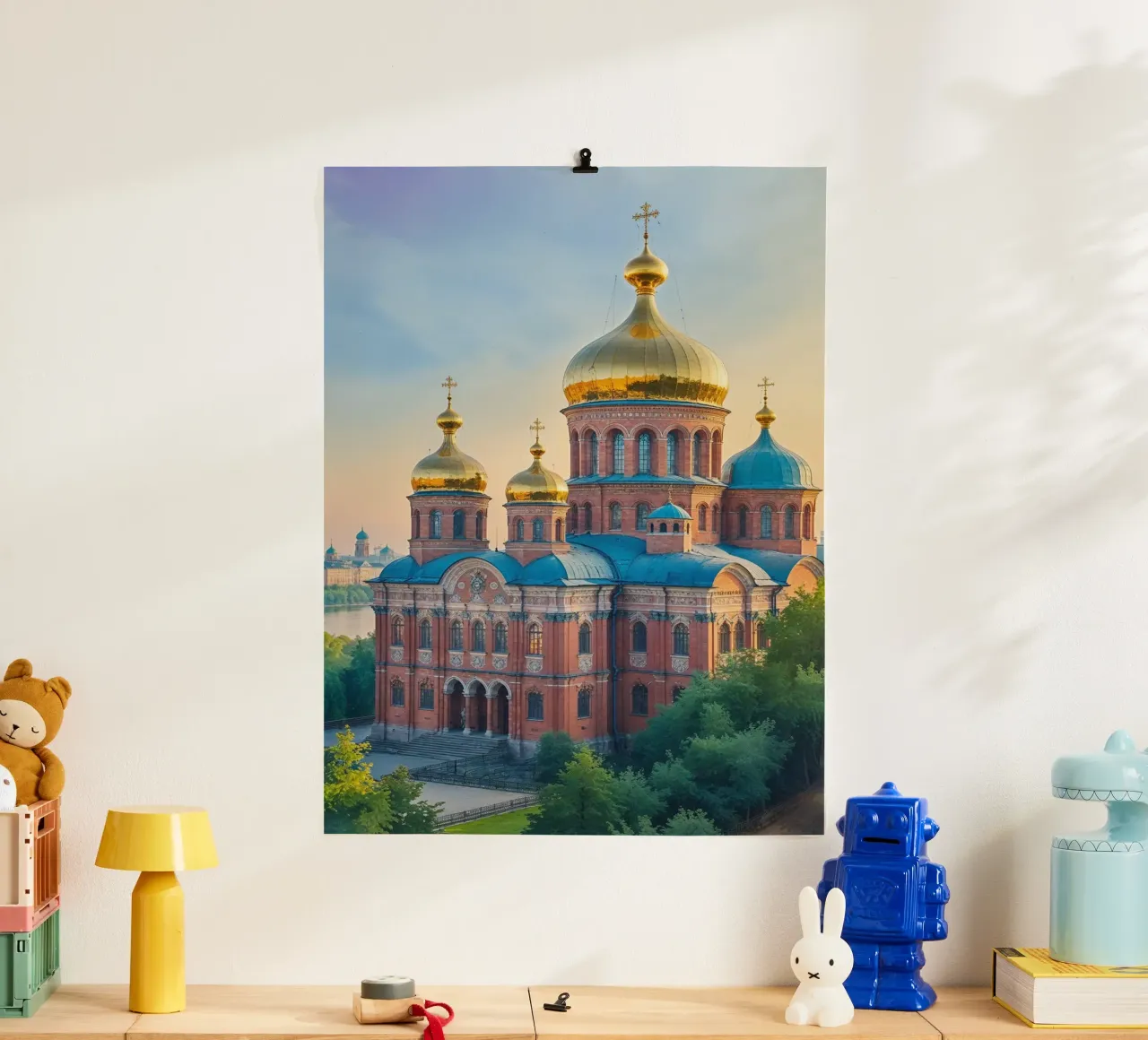 Majestic Golden Domes of Kyiv poster con telaio in plastica da AlbertKlee