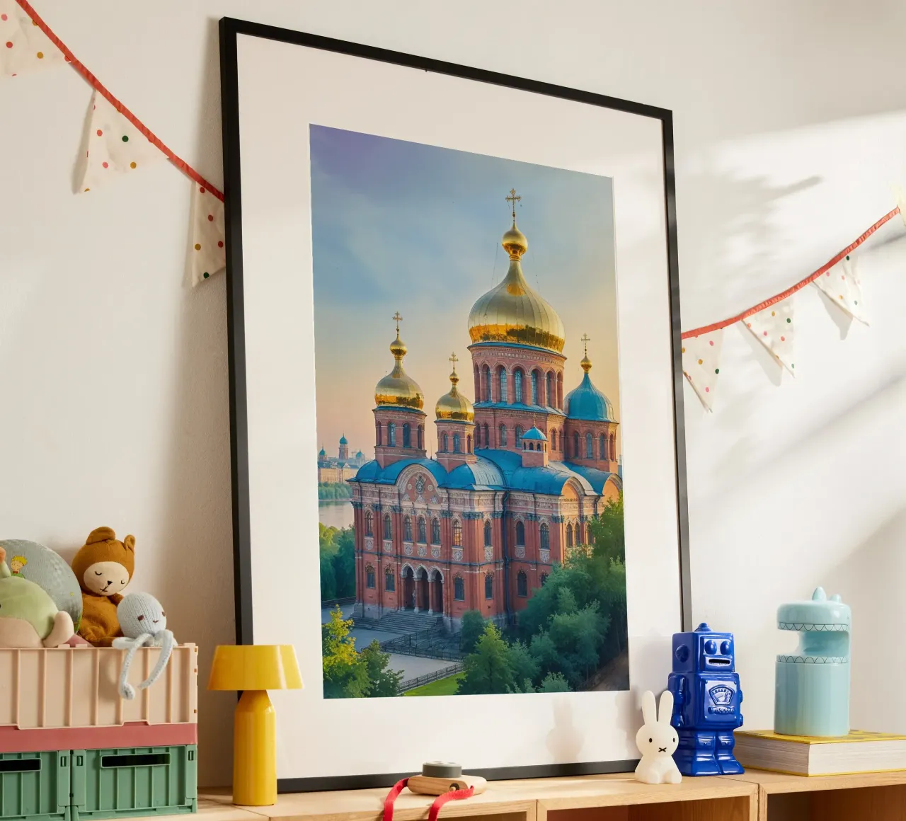 Majestic Golden Domes of Kyiv poster con telaio in plastica da AlbertKlee
