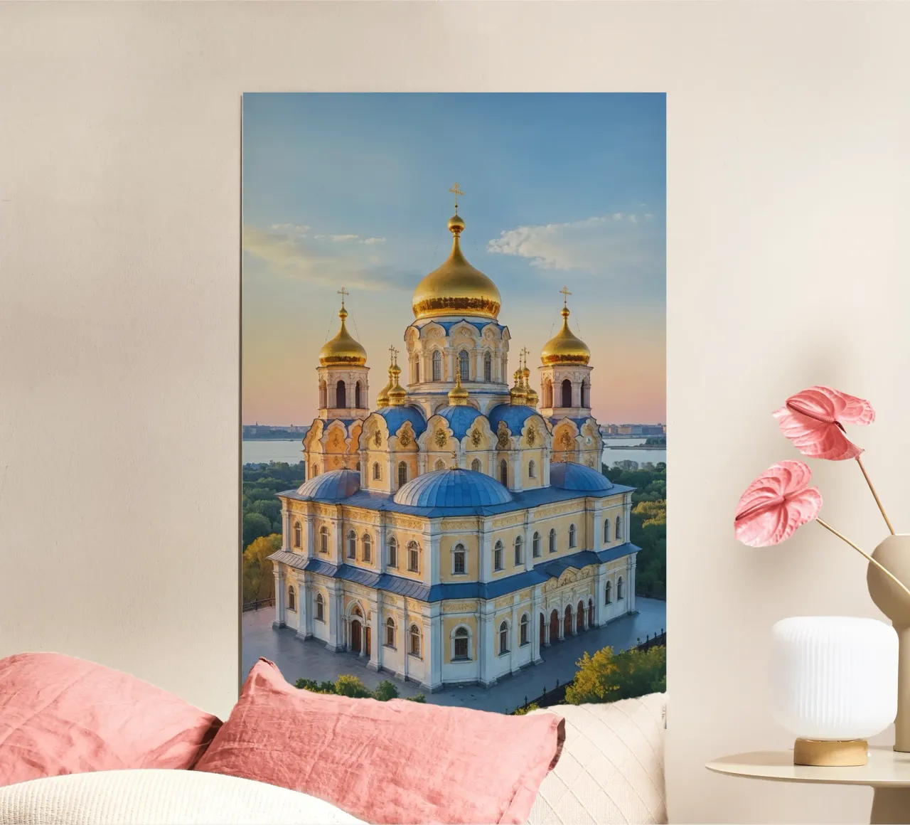 Kyiv’s Enchanting Cathedral at Sunset poster da AlbertKlee