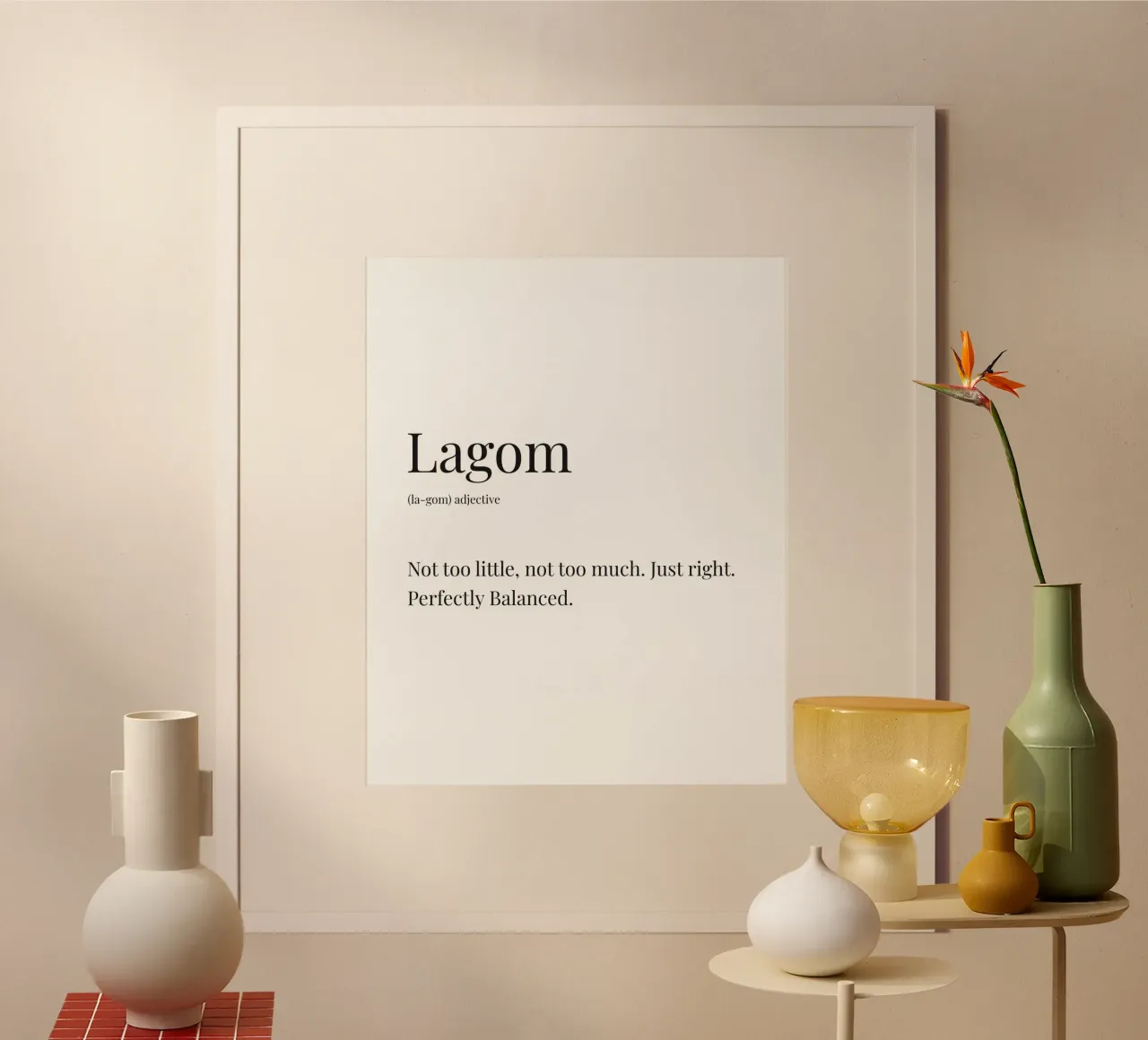 Definizione appropriata poster con telaio in legno da Paigaam Studio