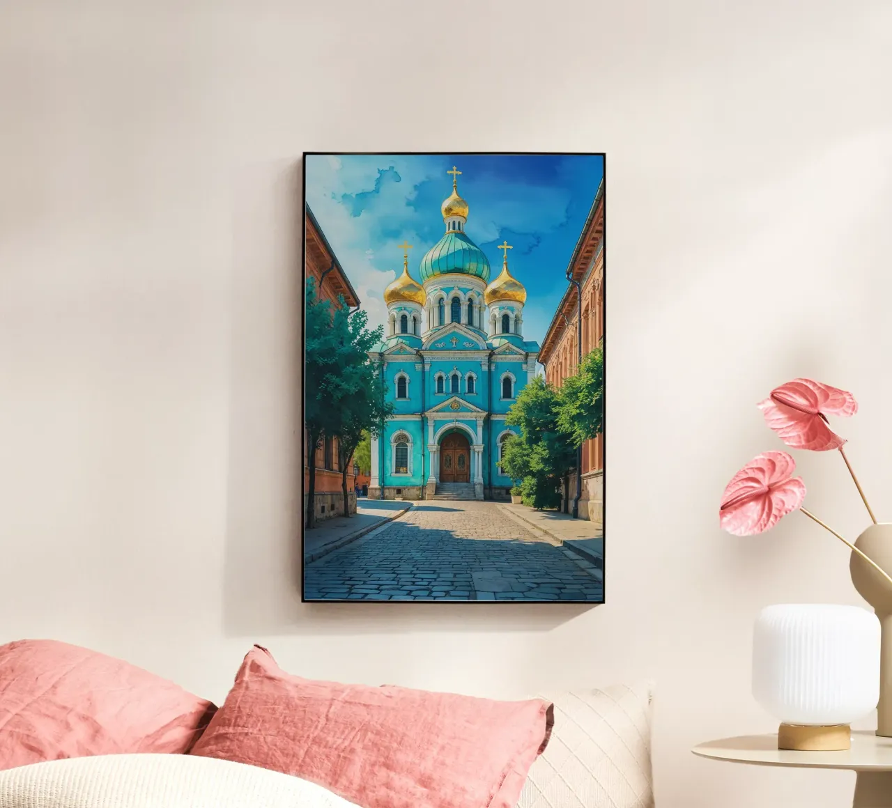 Azure Serenity: Kyiv's Charming Cathedral plexiglass da AlbertKlee