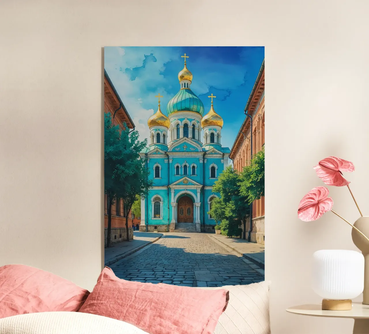 Azure Serenity: Kyiv's Charming Cathedral plexiglass da AlbertKlee
