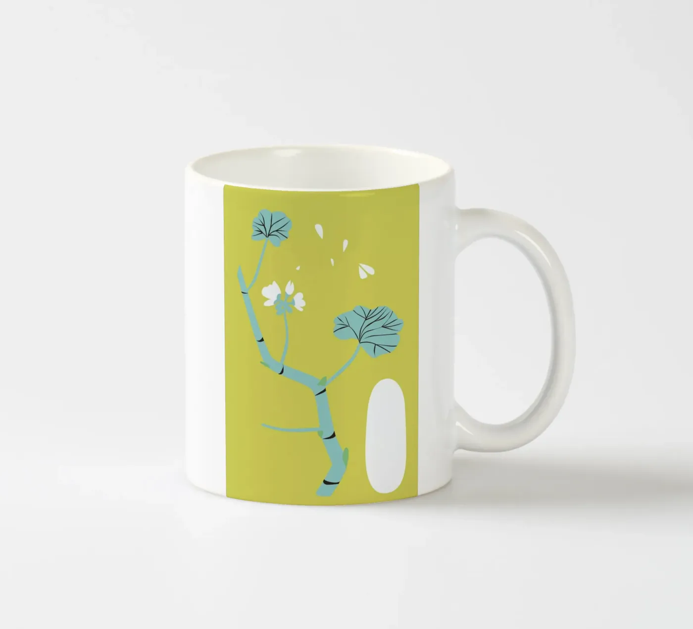 Geranium Gold ceramic mug by Monika Aichele