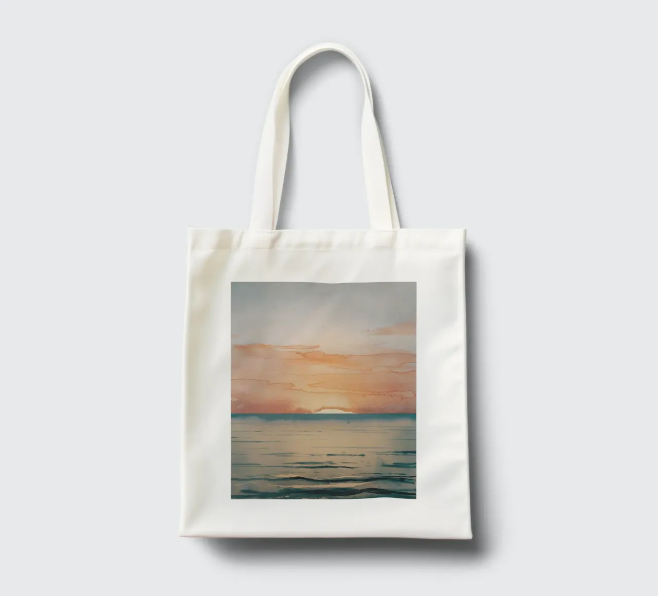 Tramonto in spiaggia borsa in juta da logic