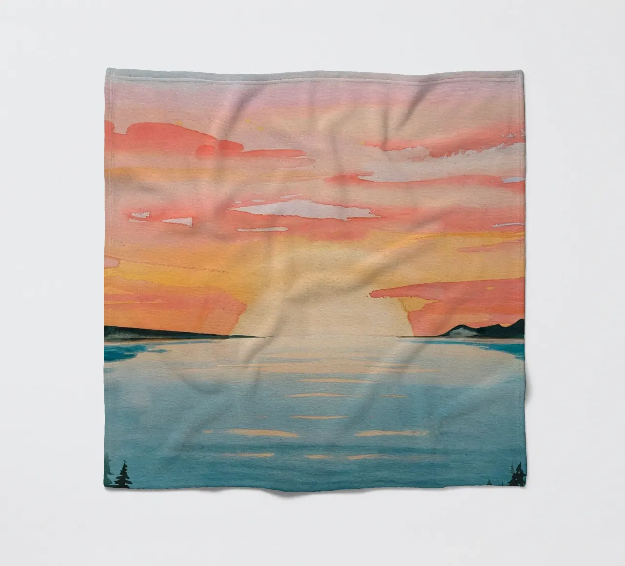 Tramonto in spiaggia coperta in pile da logic