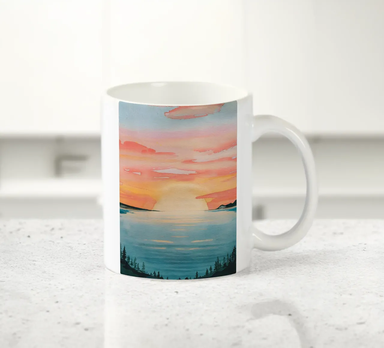 Tramonto in spiaggia tazza in ceramica da logic