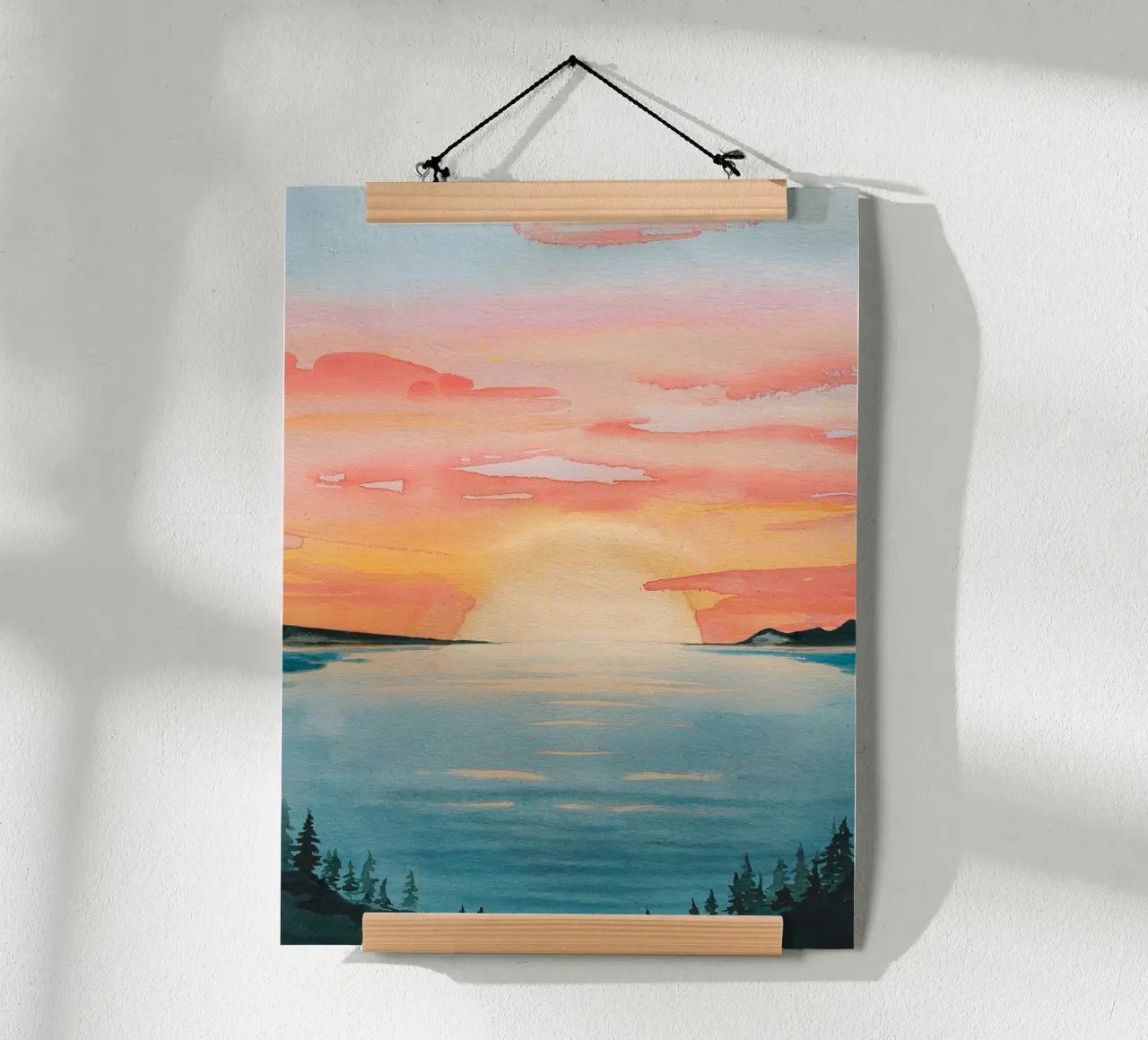 Tramonto in spiaggia carta hahnemühle da logic