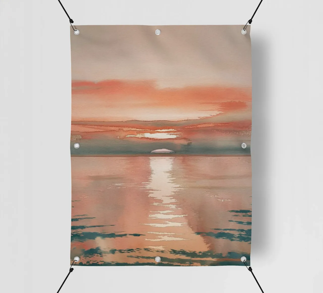 Tramonto in spiaggia telo in pvc da logic
