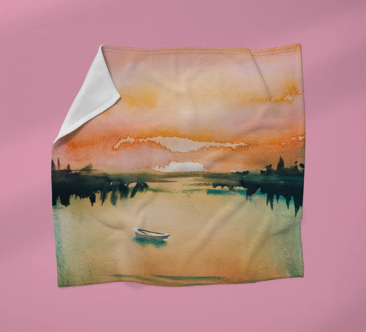 Tramonto in spiaggia coperta in pile da logic