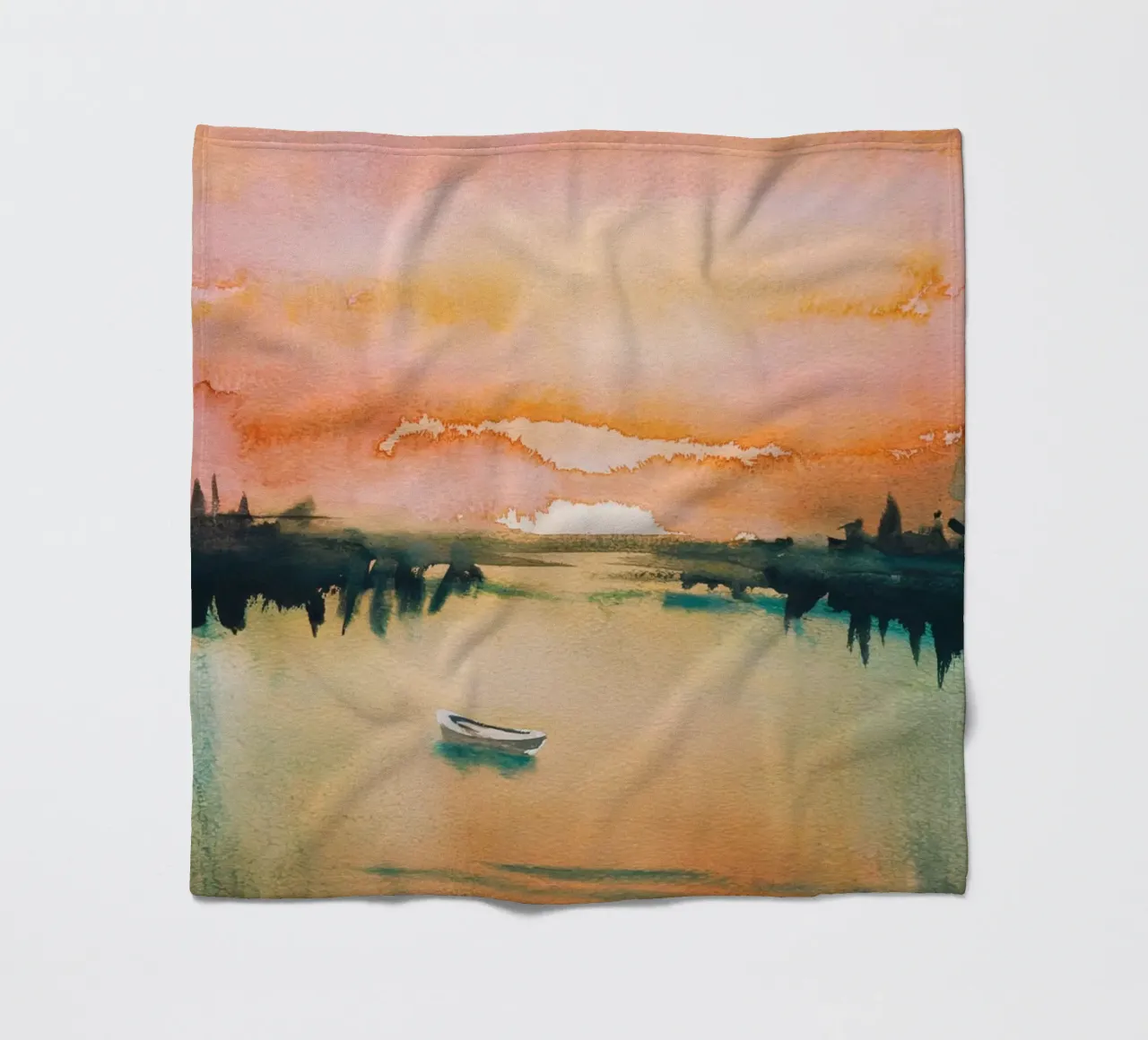 Tramonto in spiaggia coperta in pile da logic