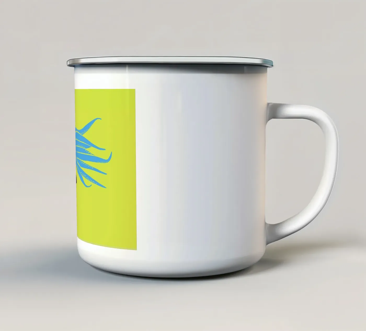 Jump enamel mug by Monika Aichele