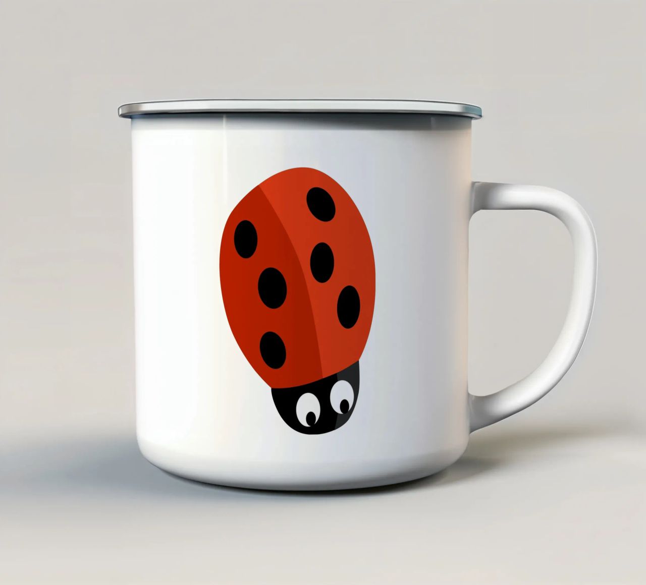 Coccinella tazza in smalto da C.WILL