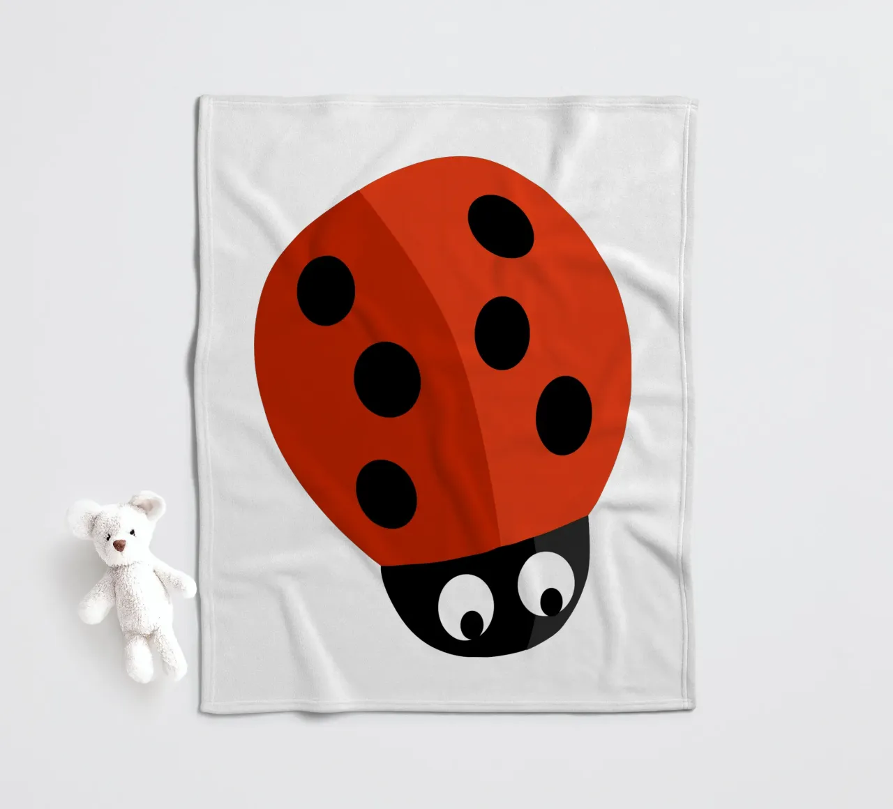 Ladybug fleece blanket by C.WILL