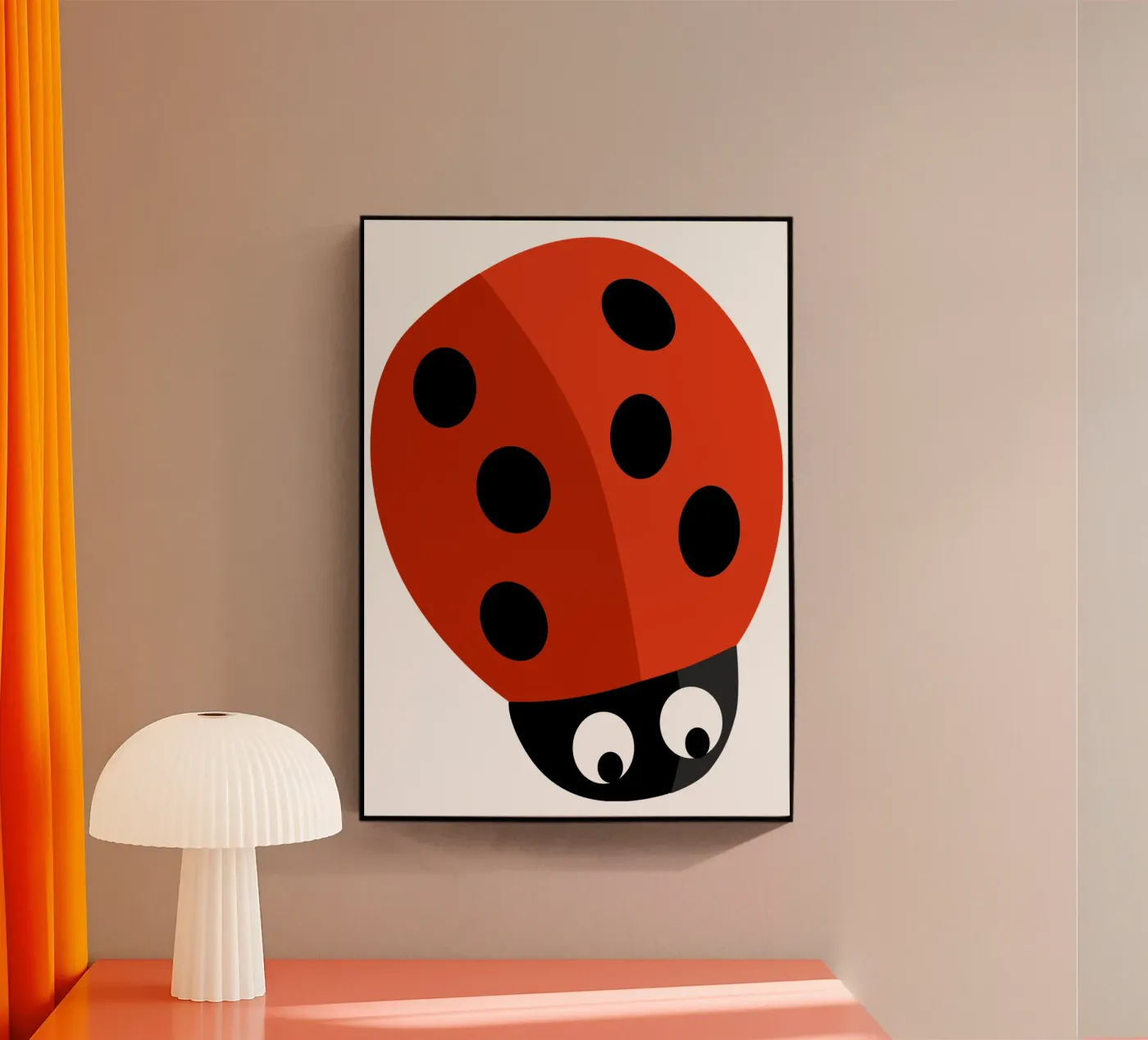 Lieveheersbeestje acryl van C.WILL