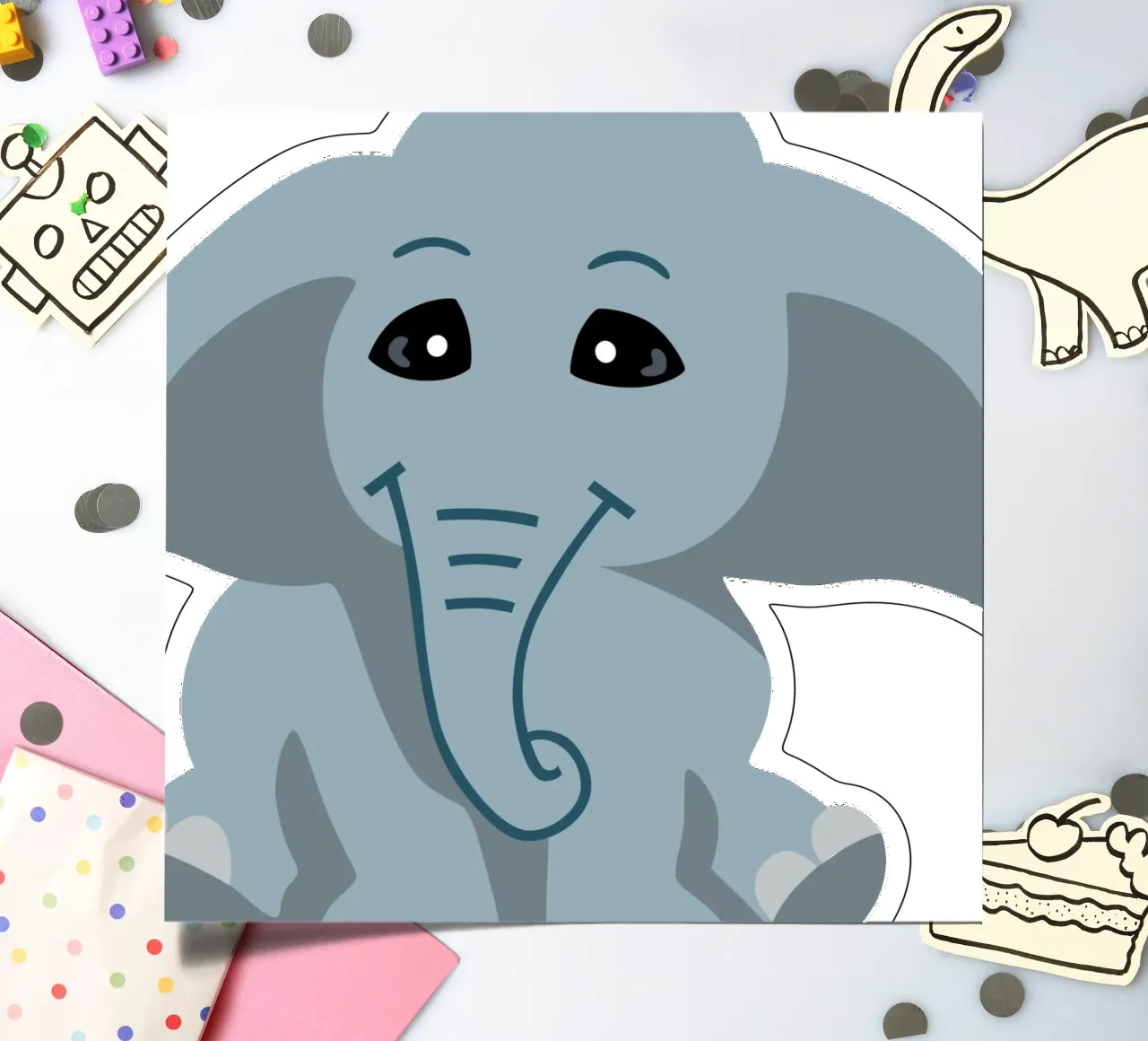 Elephant sticker sheet by C.WILL