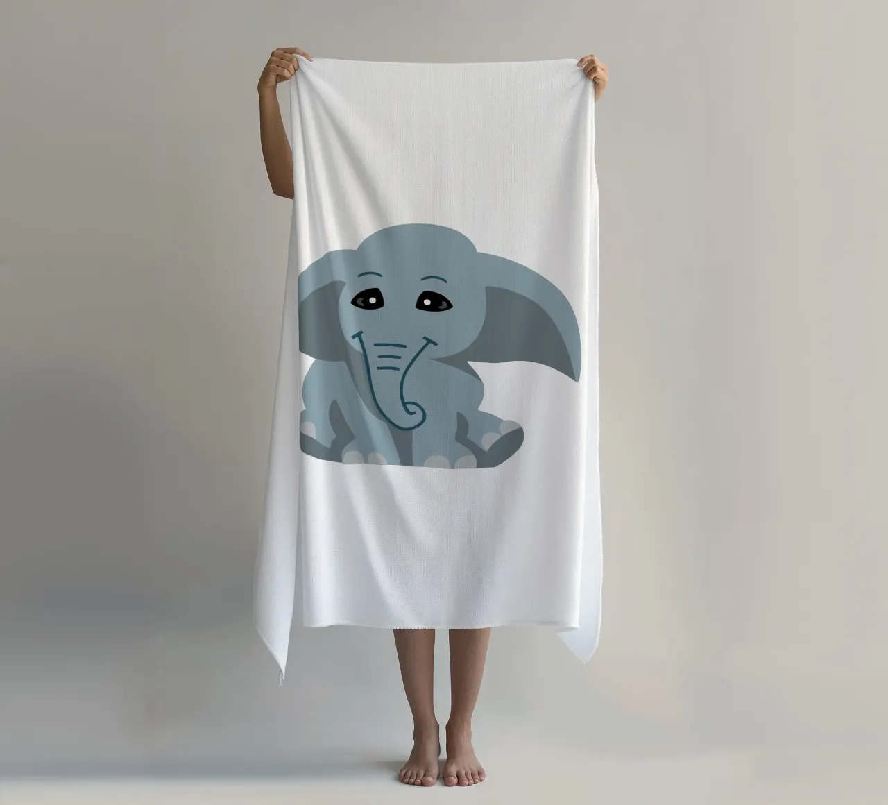 Elephant beach towel by C.WILL