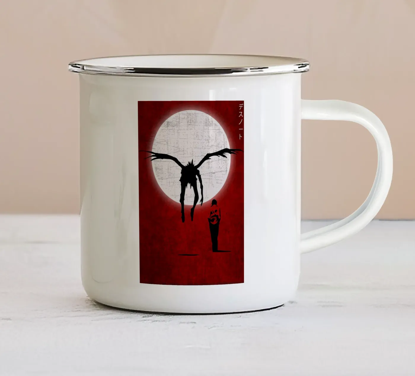 death note enamel mug by Huong Tran