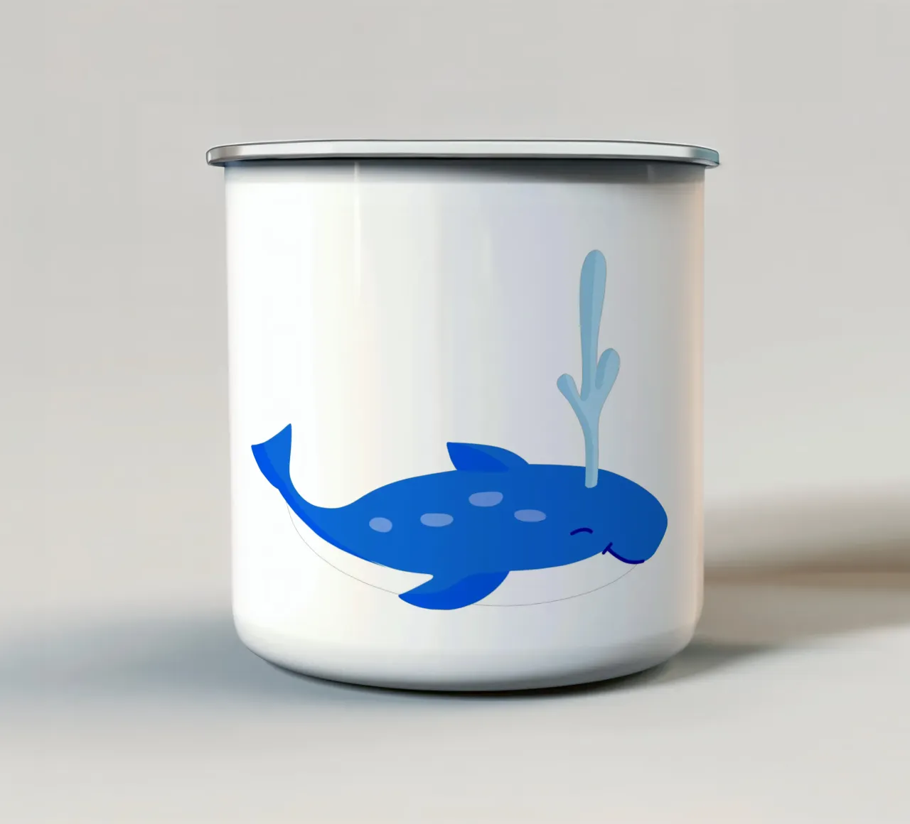 Balena tazza in smalto da C.WILL