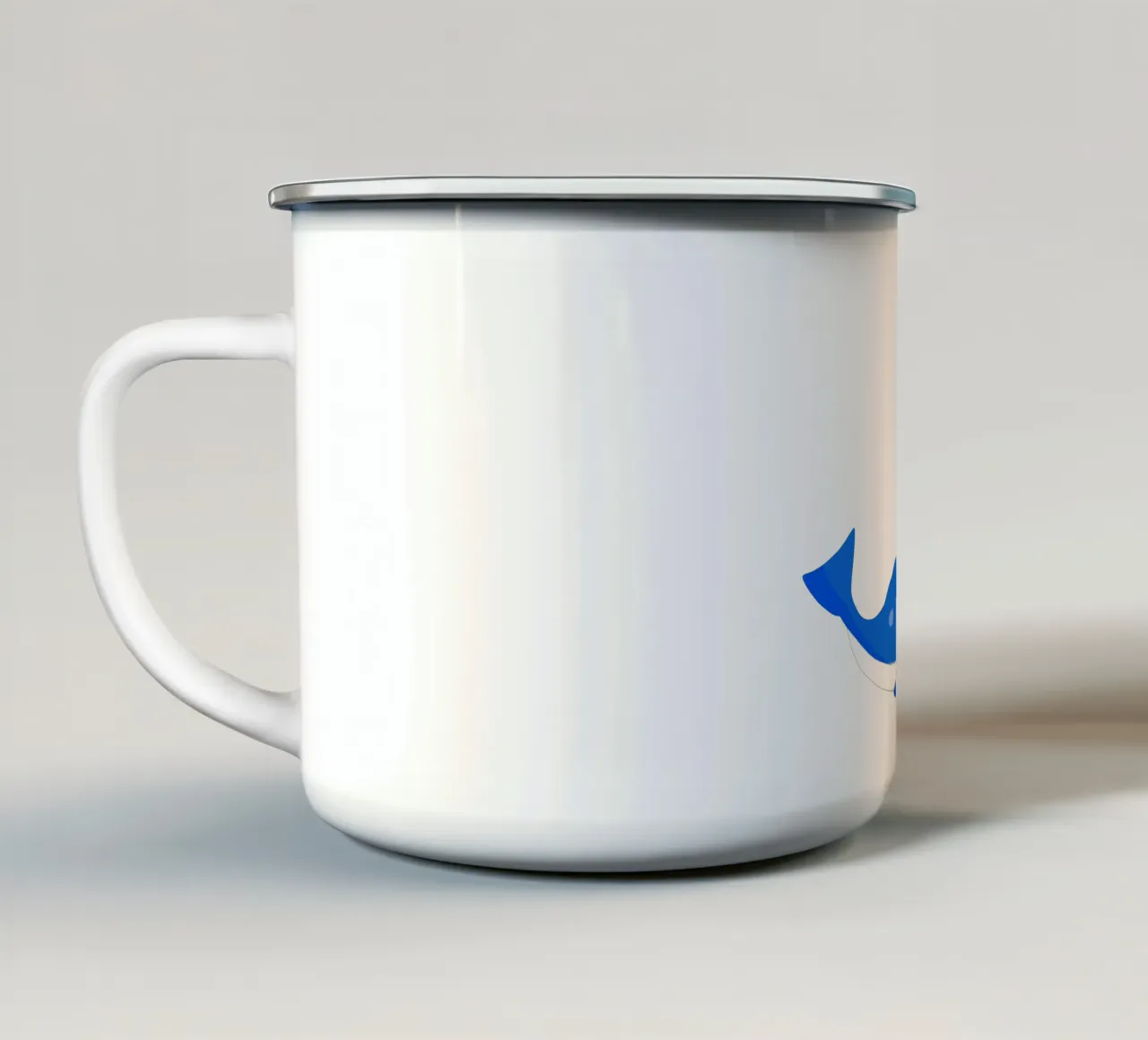 Balena tazza in smalto da C.WILL