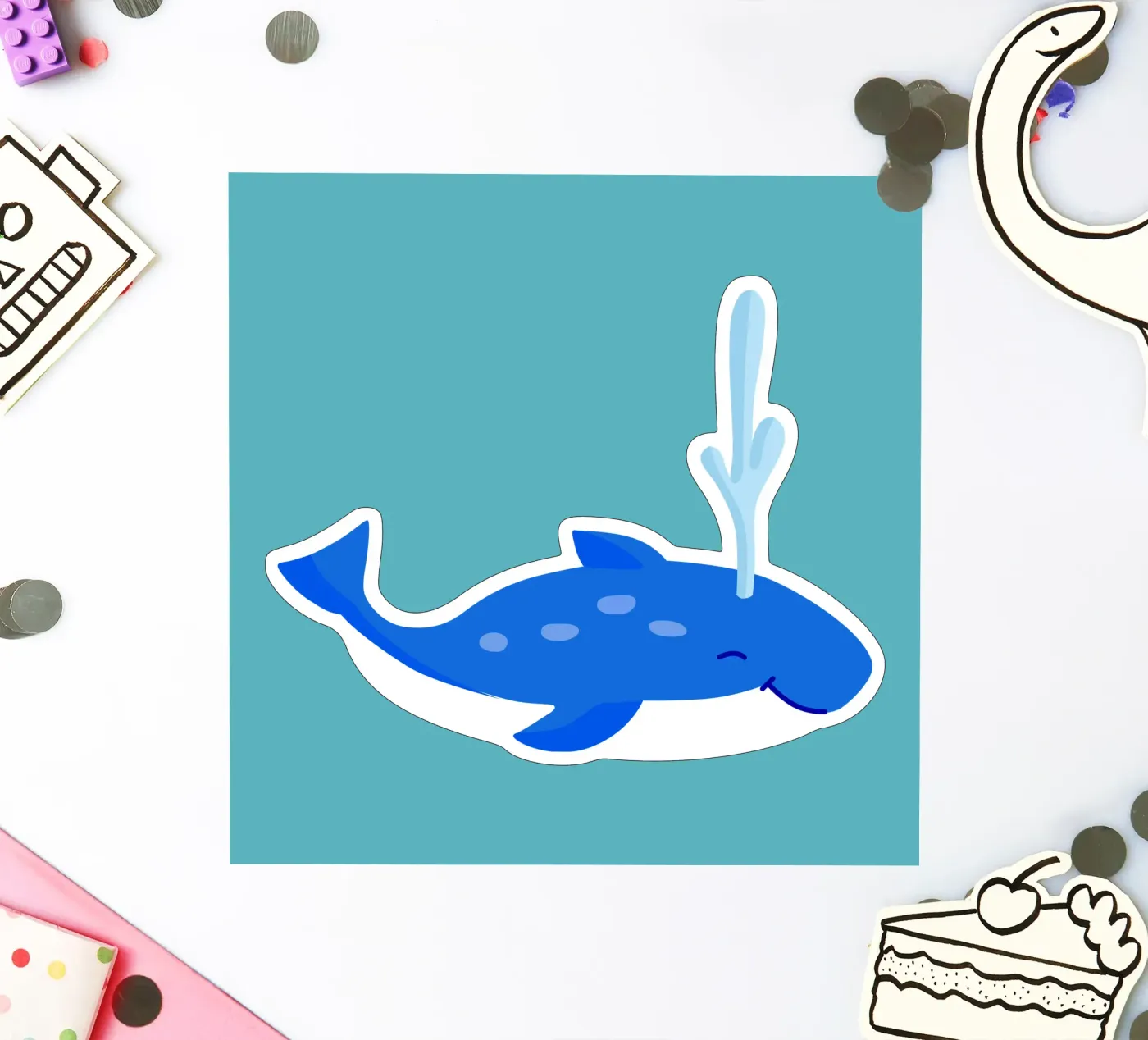 Walvis sticker van C.WILL