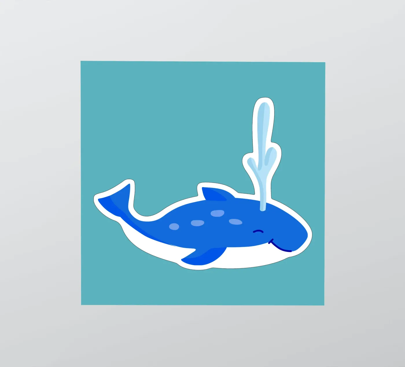 Walvis sticker van C.WILL