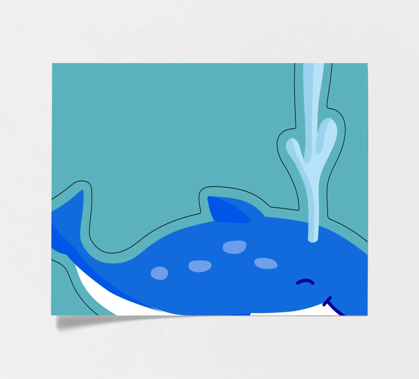 Whale sticker sheet by C.WILL