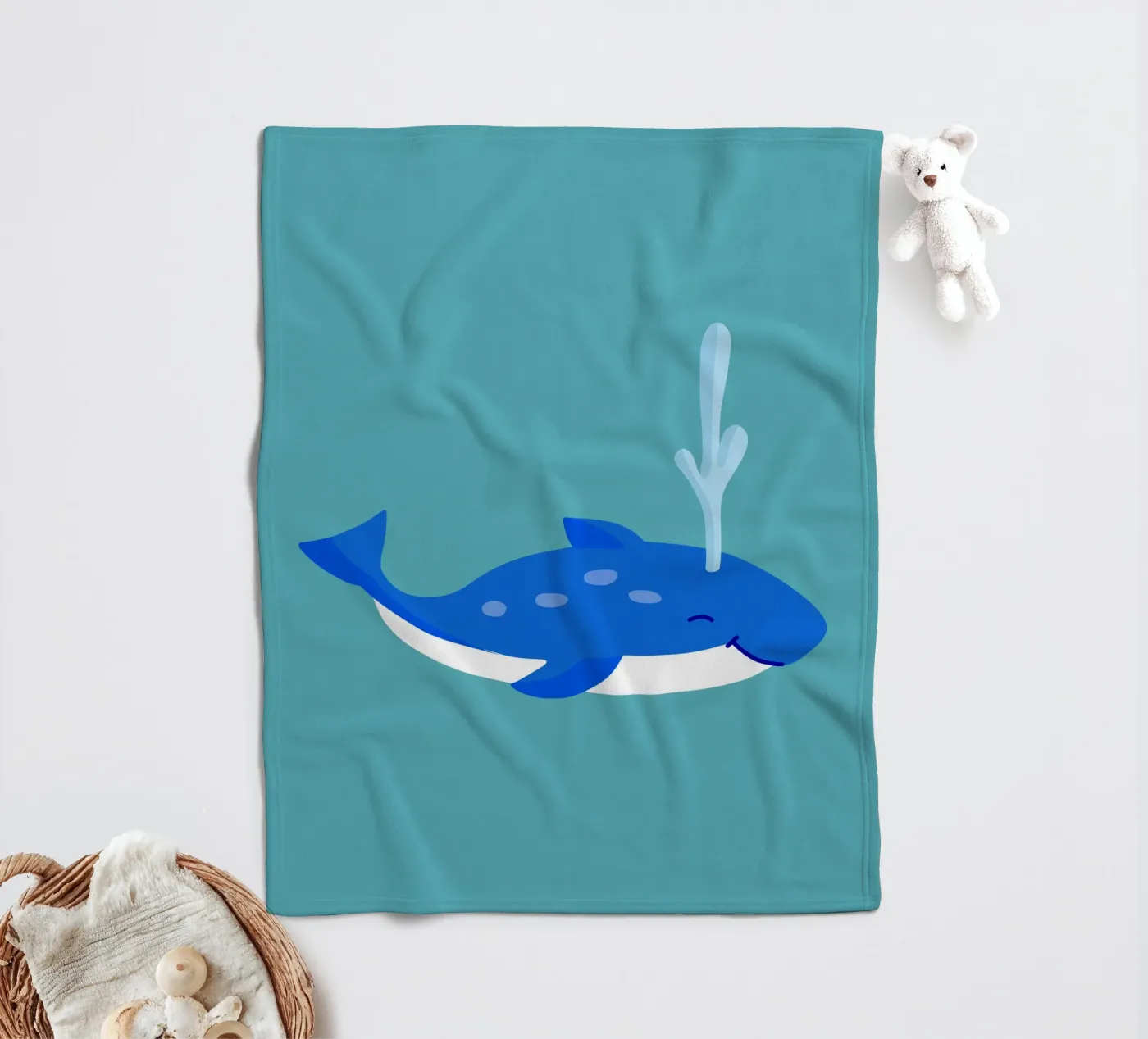Whale Fleecedecke von C.WILL