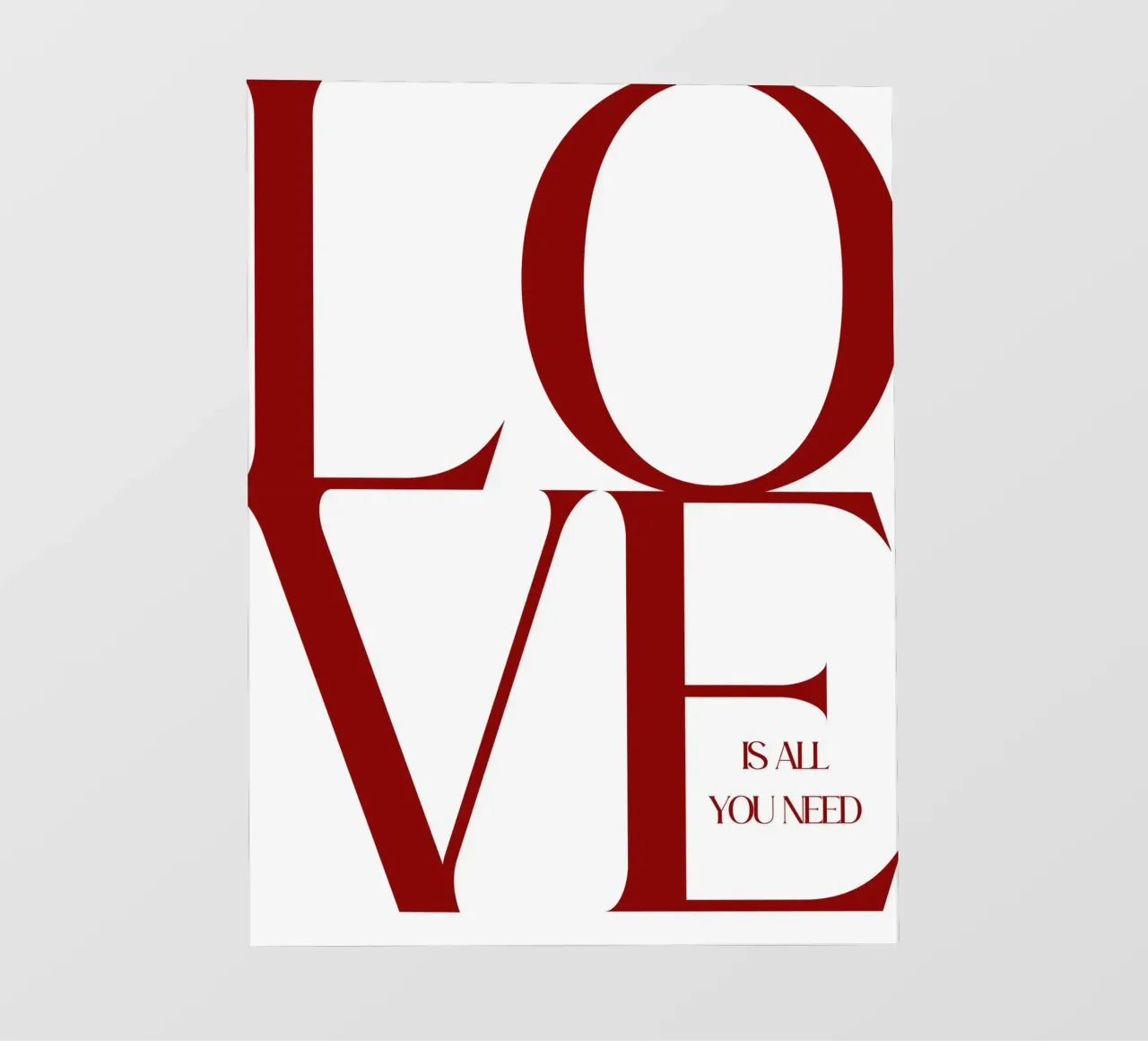 LOVE is all you need pellicola backlit da ramosashop