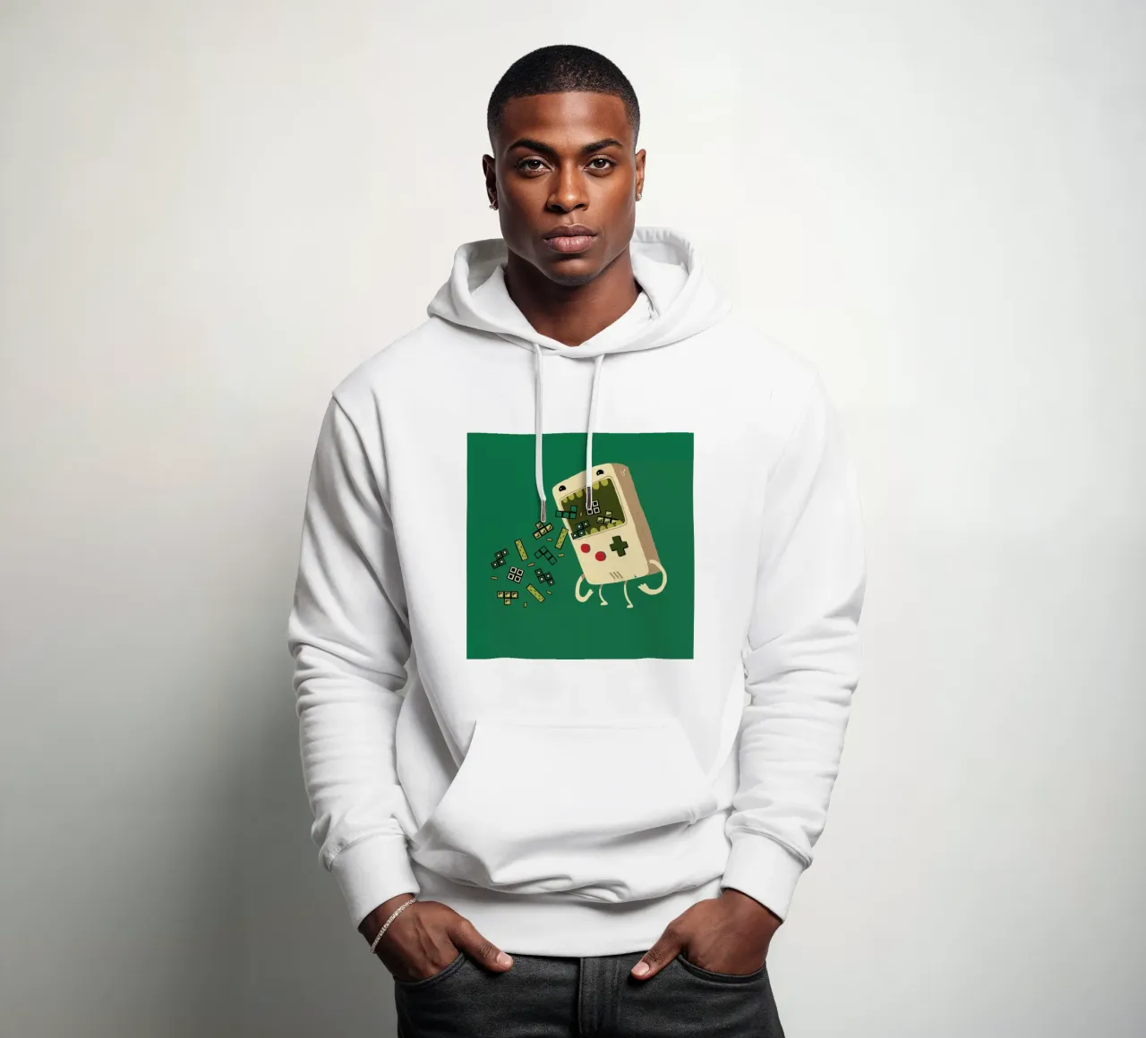 Pixel Puke felpa con cappuccio da DinoMike