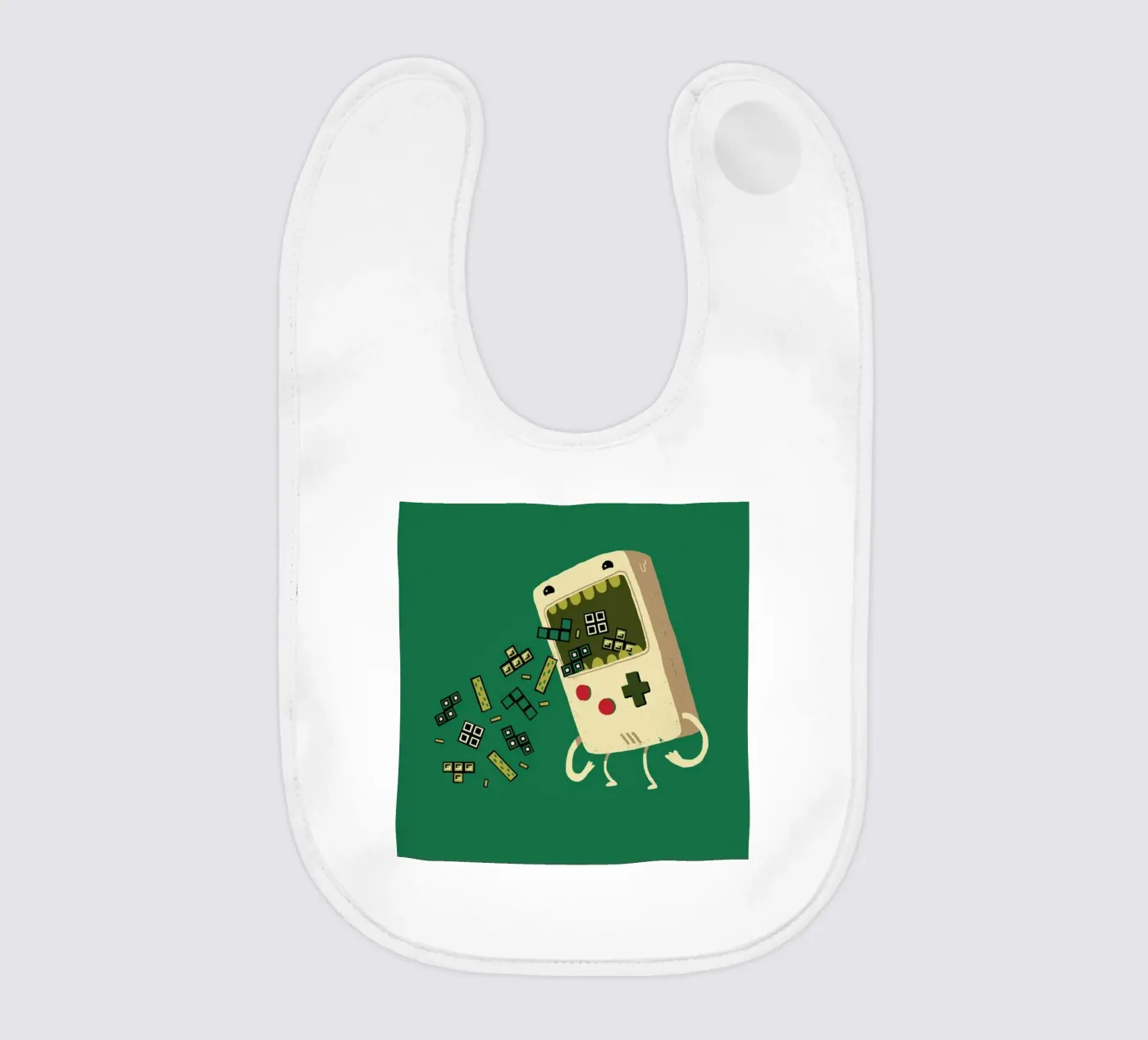 Pixel Puke baby slabbetje van DinoMike