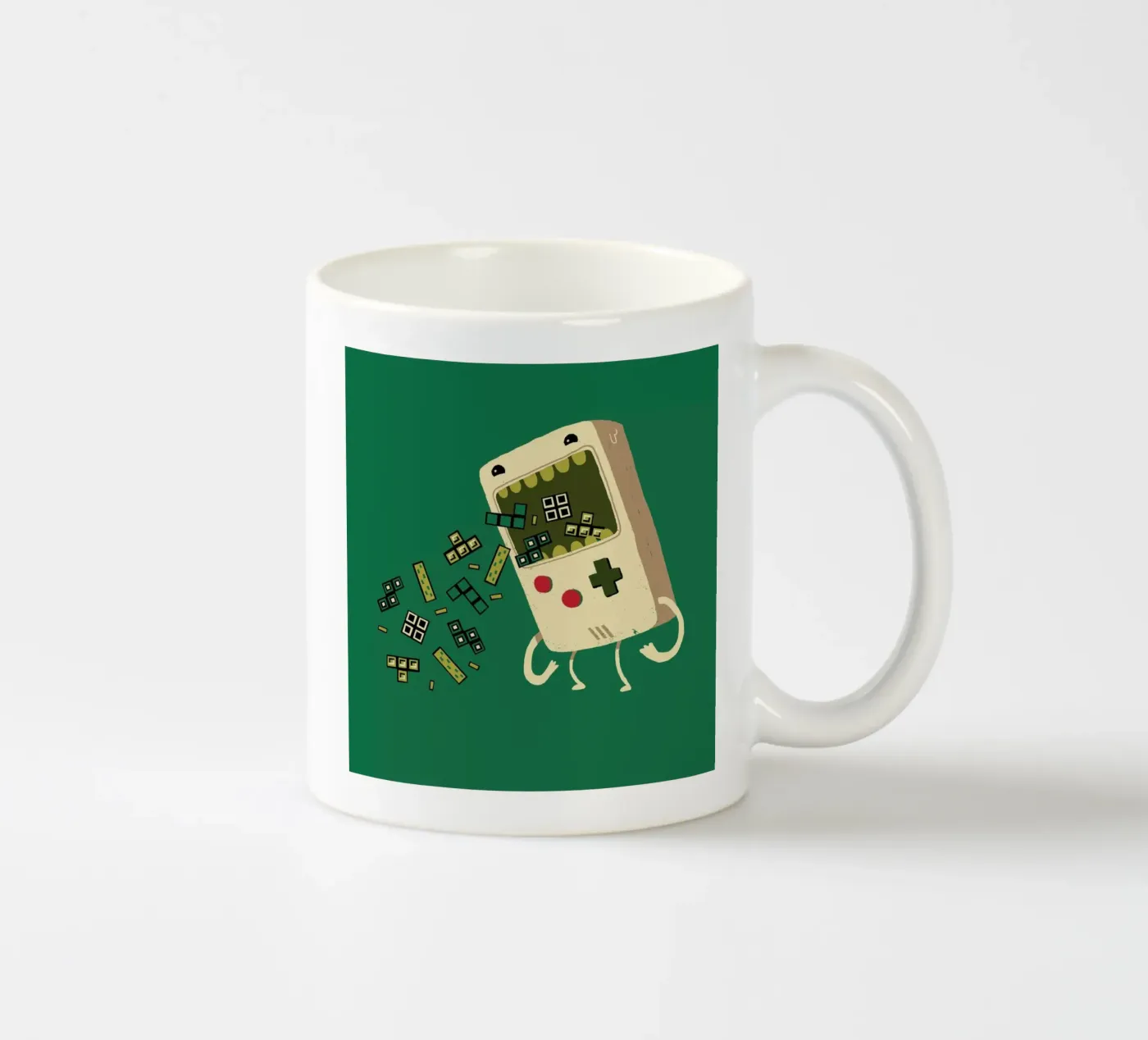 Pixel Puke ceramic mug by DinoMike