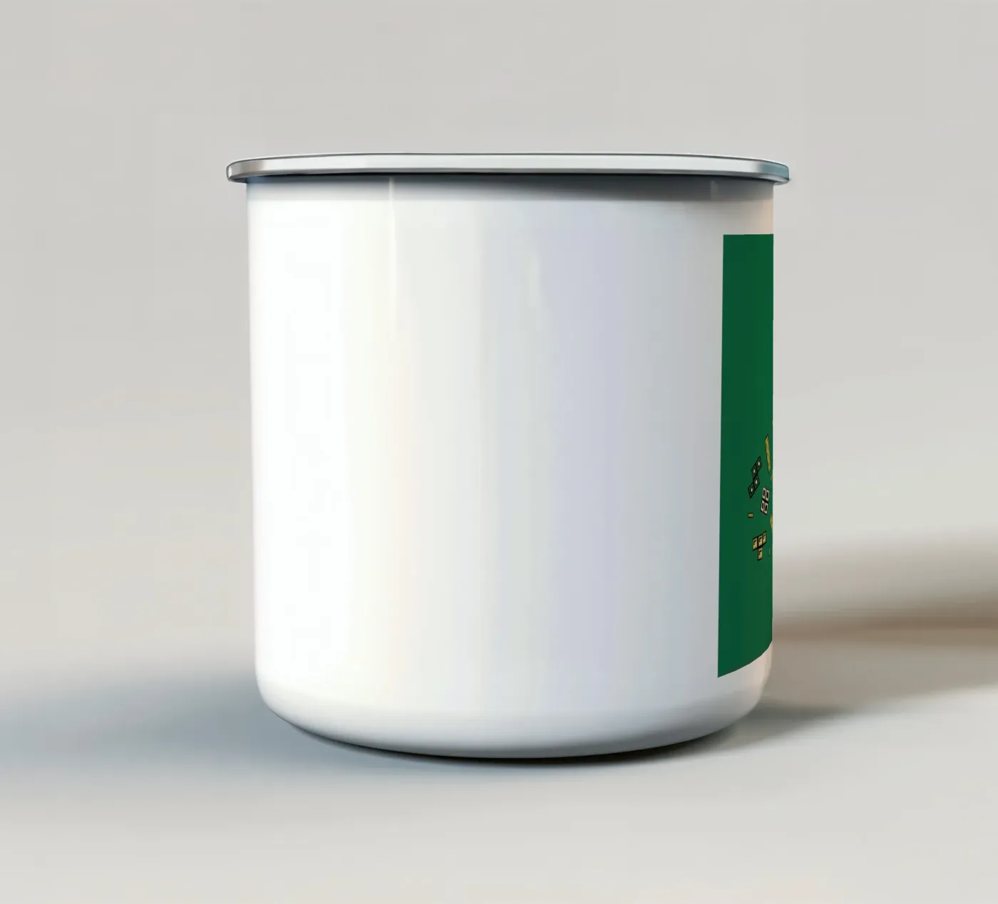 Pixel Puke enamel mug by DinoMike
