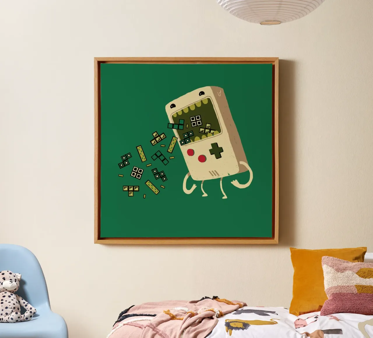 Pixel Puke tela con Cornice a cassetta da DinoMike
