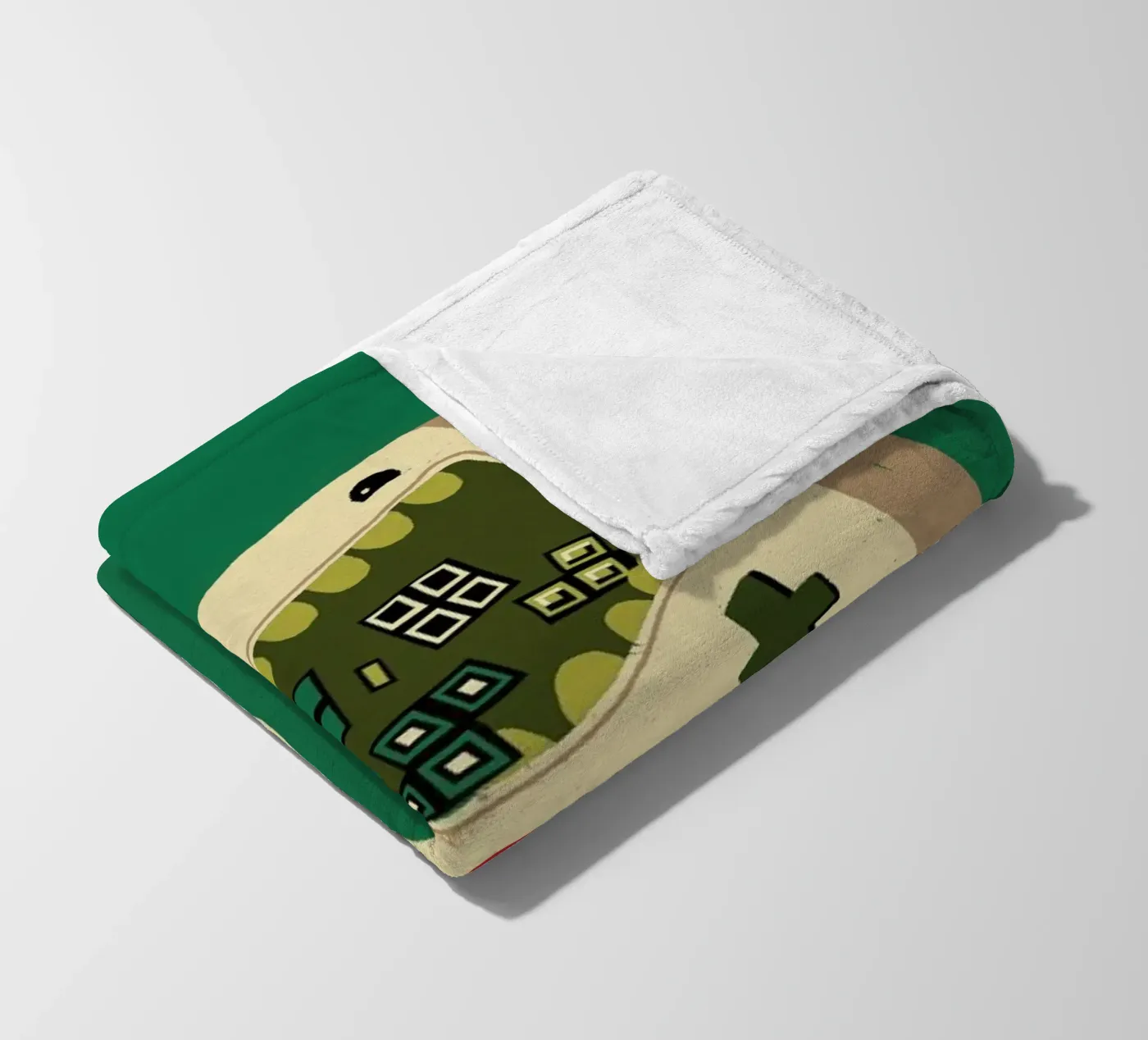Pixel Puke fleece blanket by DinoMike
