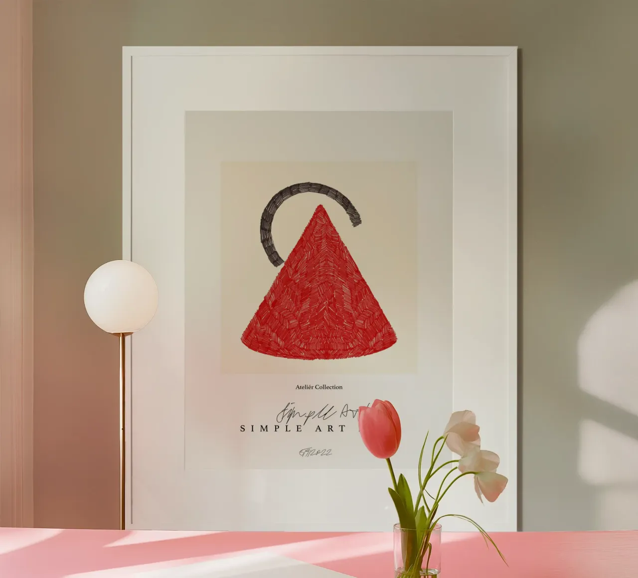 Simple Art Line No 20 poster con telaio in plastica da treechild